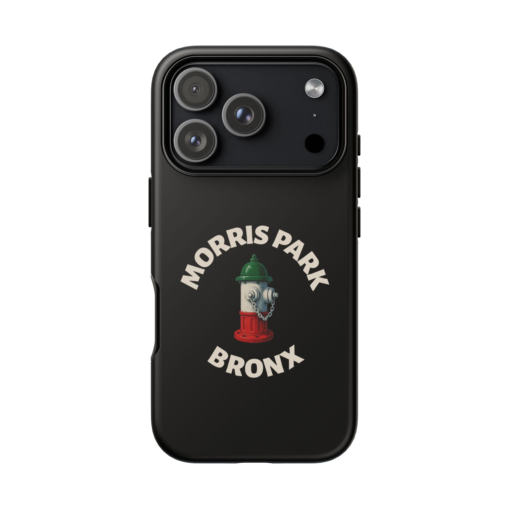 Morris Park Bronx Black Phone Case, Tough Cases for iPhone, Gift for Italians, Stylish Phone Cover, Unique Phone Accessory