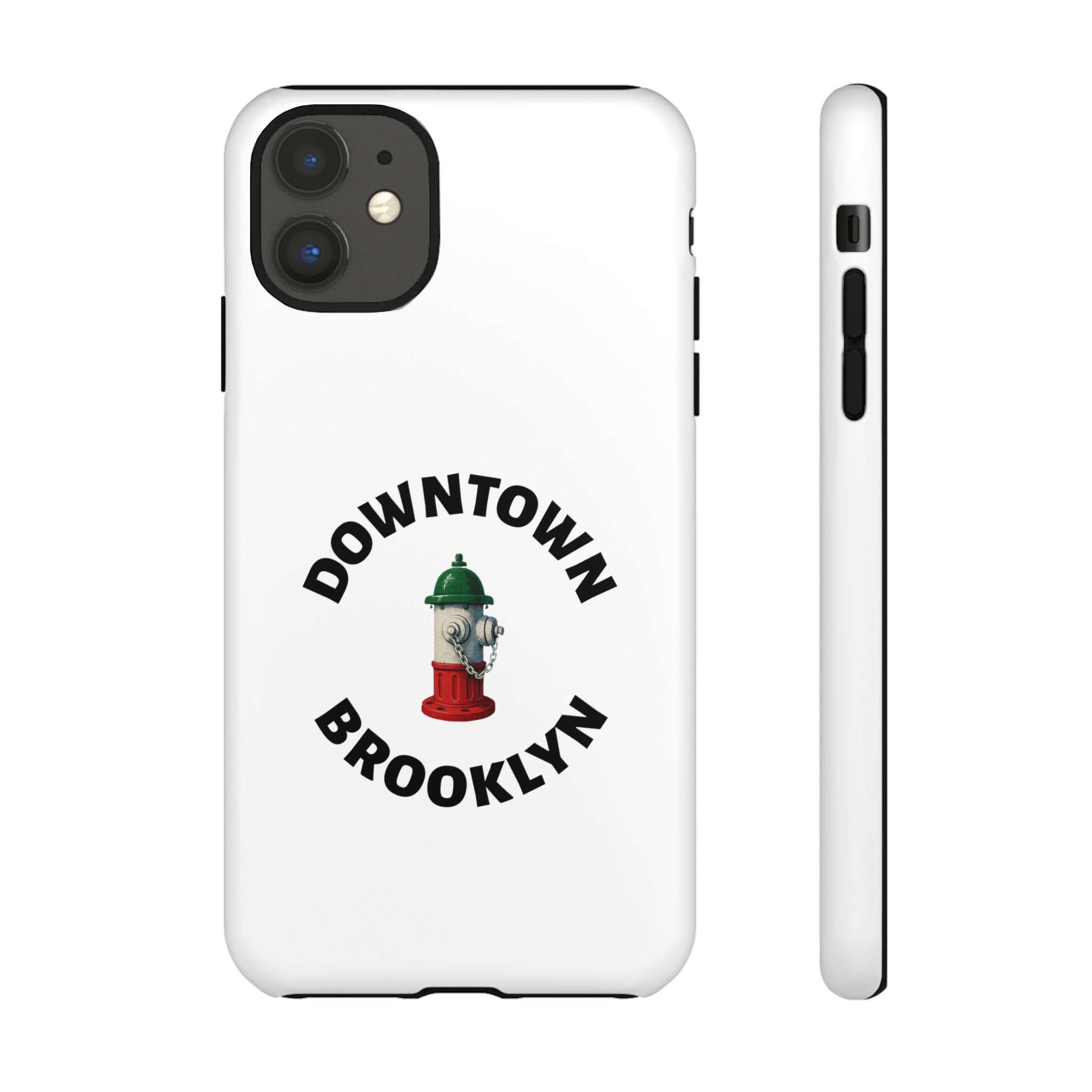 Downtown Brooklyn White Phone Case, Urban Style Phone Cover, Tough Smartphone Case, Gift for Italian Heritage, Fun Streetwear Accessories