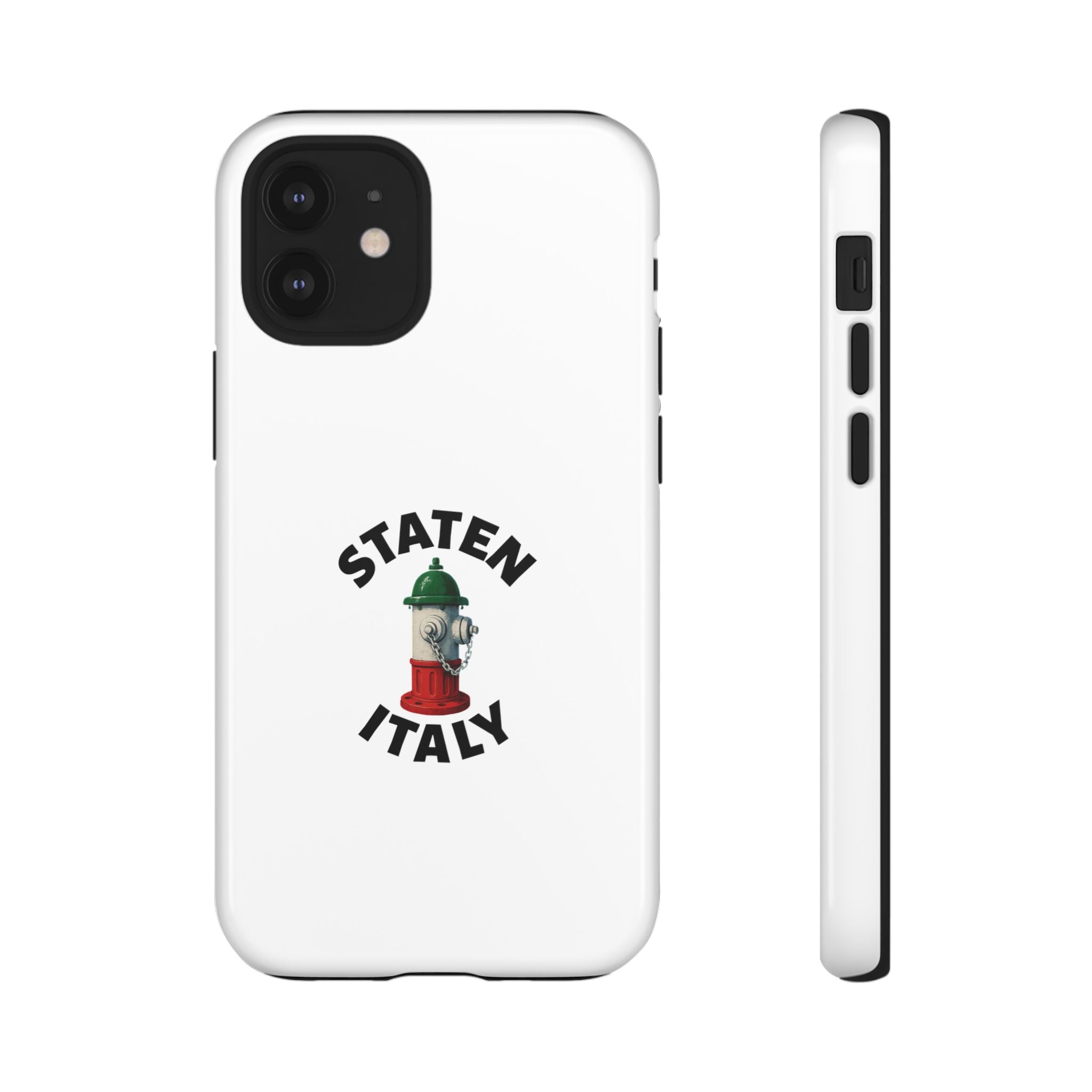 Staten Italy White Phone Case, Urban Style Phone Cover, Tough Smartphone Case, Gift for Italian Heritage, Fun Streetwear Accessories