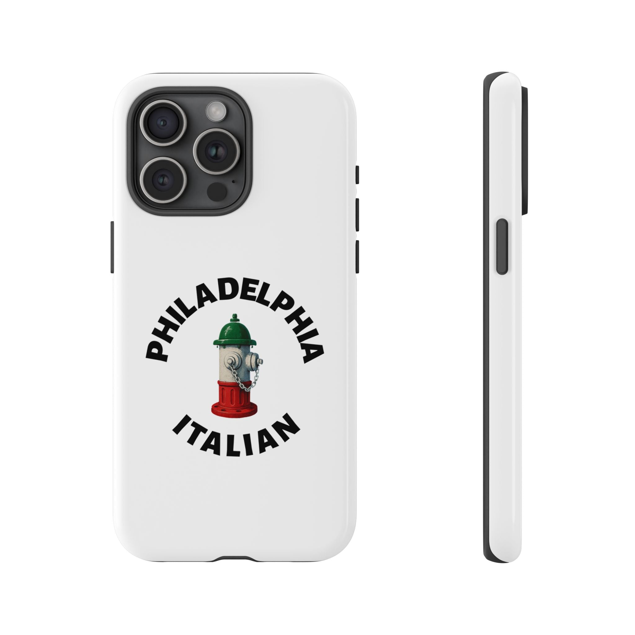 Philadelphia Italian White Phone Case, Urban Style Phone Cover, Tough Smartphone Case, Gift for Italian Heritage, Fun Streetwear Accessories