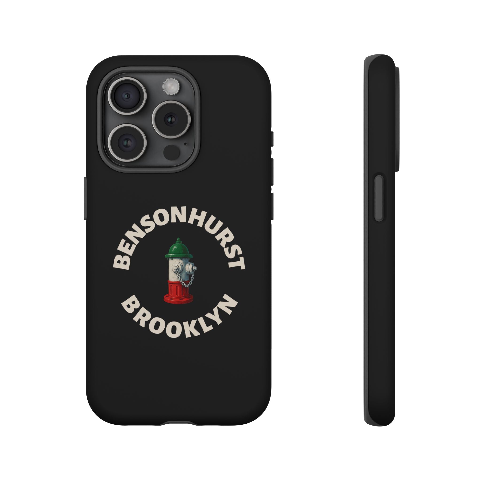 Bensonhurst Brooklyn Black Phone Case, Tough Cases for iPhone, Gift for Italians, Stylish Phone Cover, Unique Phone Accessory