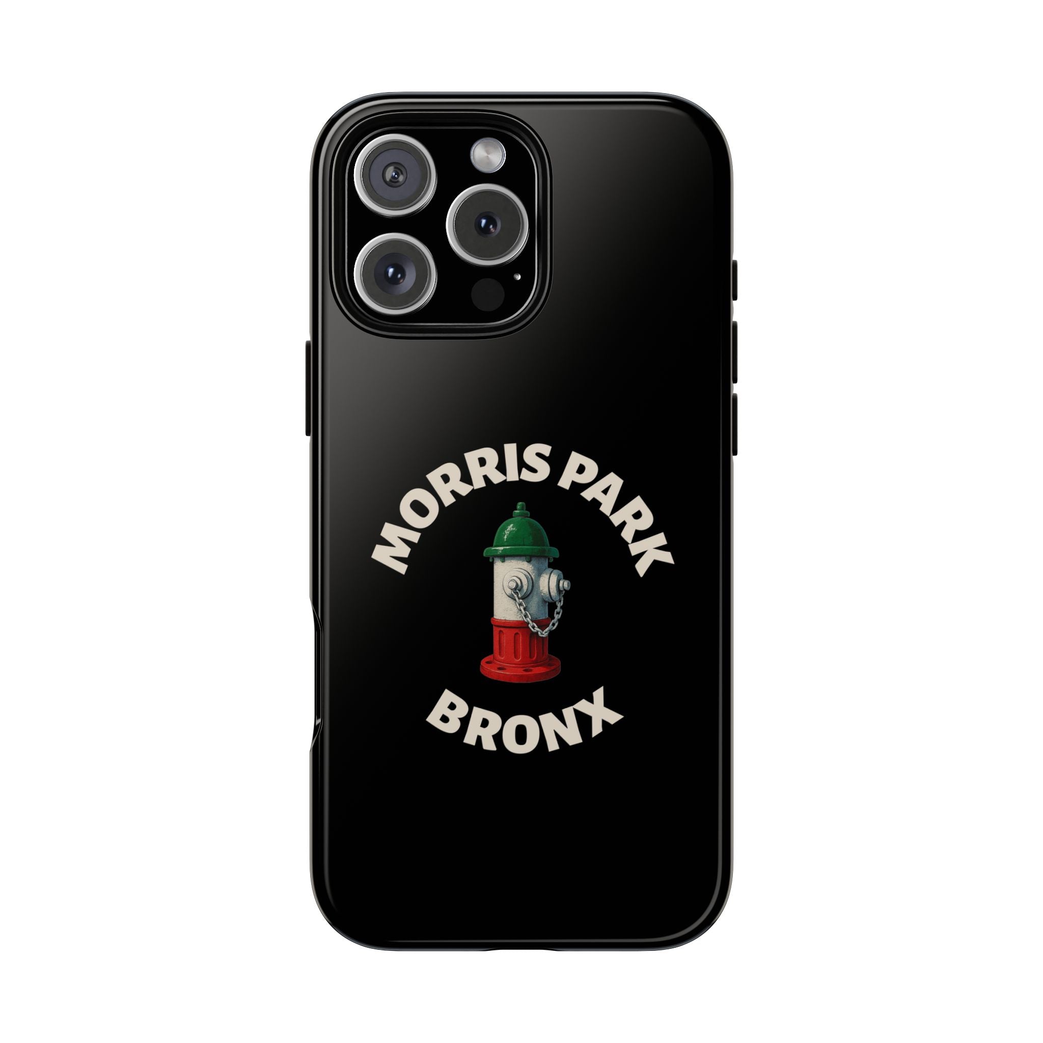 Morris Park Bronx Black Phone Case, Tough Cases for iPhone, Gift for Italians, Stylish Phone Cover, Unique Phone Accessory