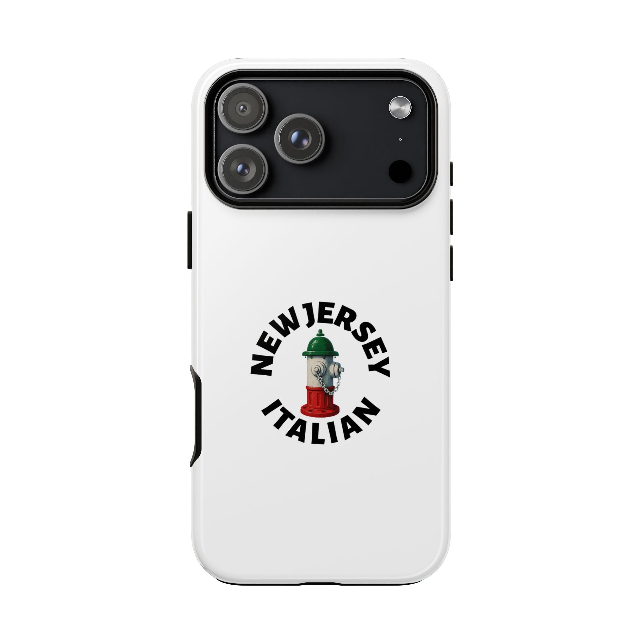 New Jersey Italian White Phone Case, Urban Style Phone Cover, Tough Smartphone Case, Gift for Italian Heritage, Fun Streetwear Accessories