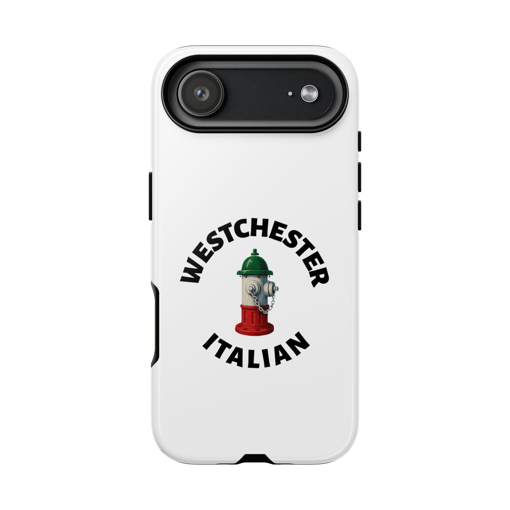 Westchester Italian White Phone Case, Urban Style Phone Cover, Tough Smartphone Case, Gift for Italian Heritage, Fun Streetwear Accessories