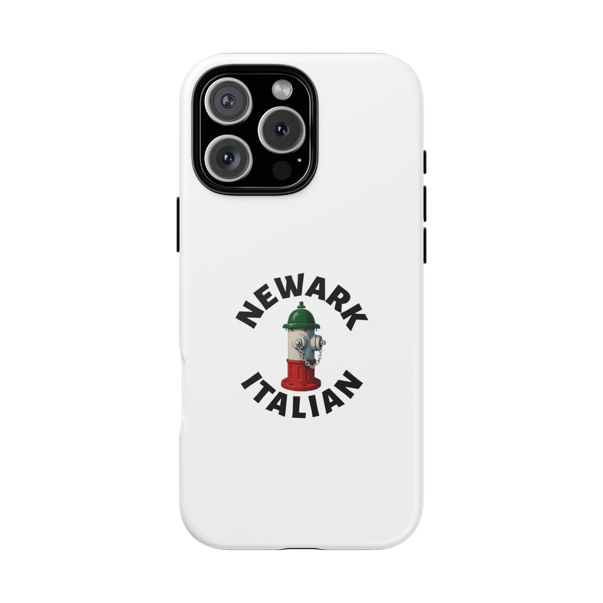 Newark Italian White Phone Case, Urban Style Phone Cover, Tough Smartphone Case, Gift for Italian Heritage, Fun Streetwear Accessories