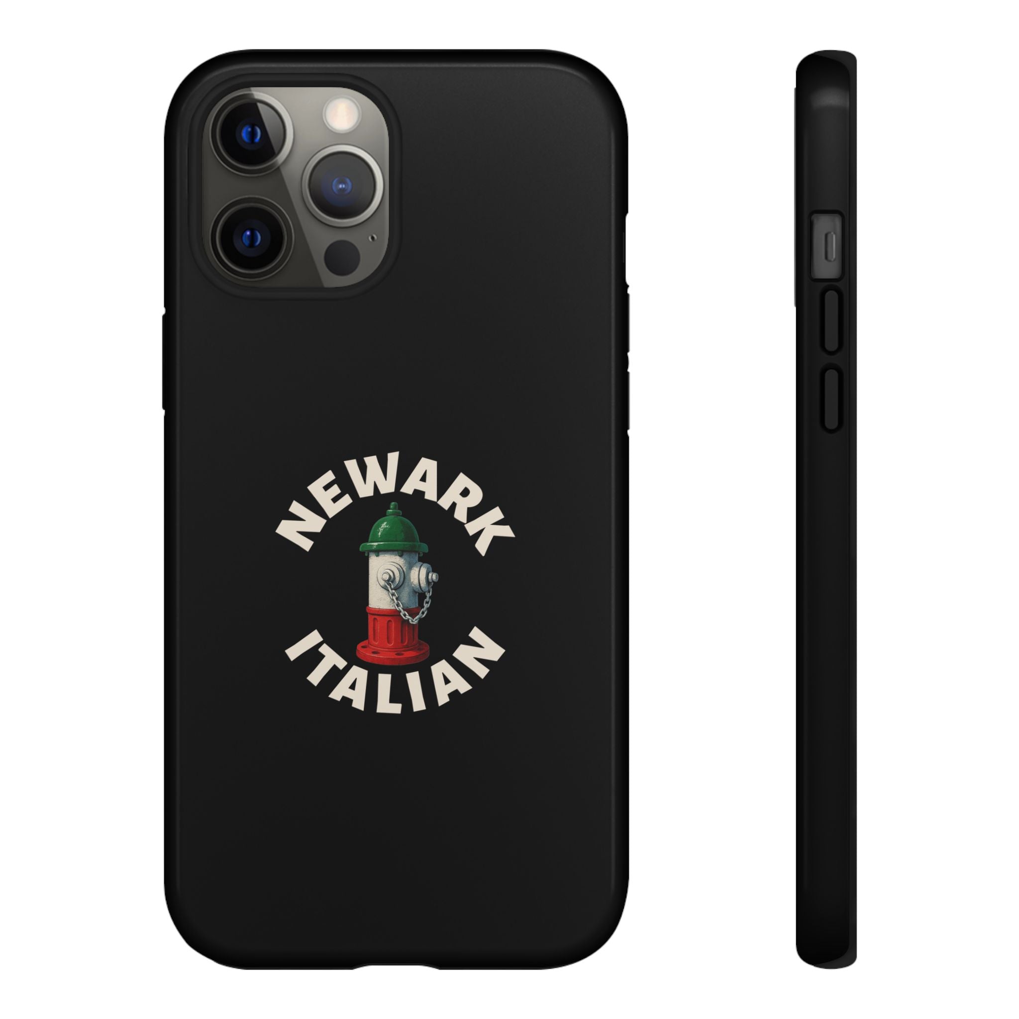 Newark Italian Black Phone Case, Tough Cases for iPhone, Gift for Italians, Stylish Phone Cover, Unique Phone Accessory