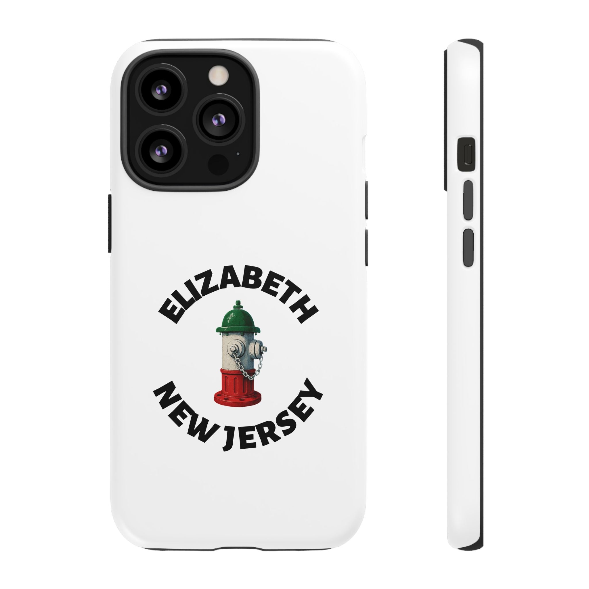 Elizabeth New Jersey White Phone Case, Urban Style Phone Cover, Tough Smartphone Case, Gift for Italian Heritage, Fun Streetwear Accessories