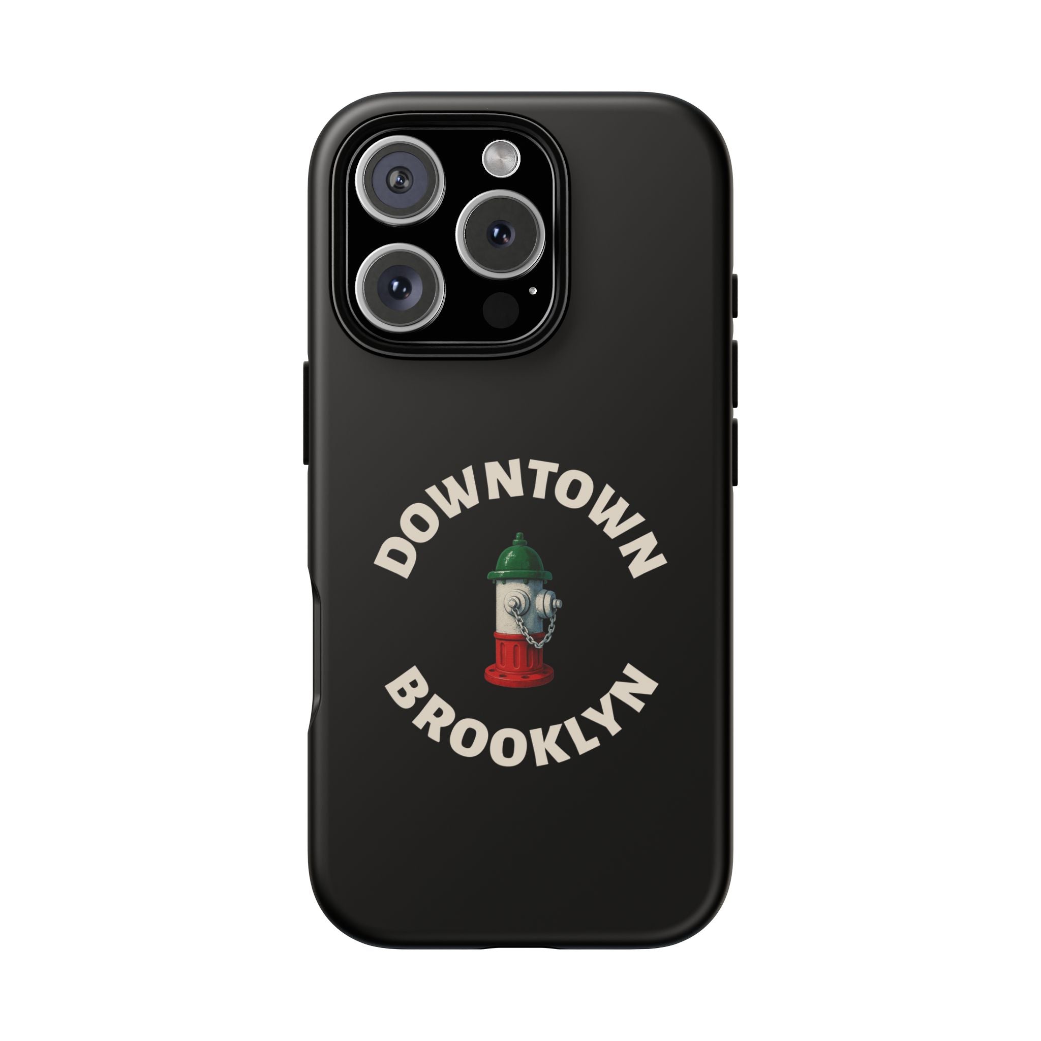 Downtown Brooklyn Black Phone Case, Tough Cases for iPhone, Gift for Italians, Stylish Phone Cover, Unique Phone Accessory