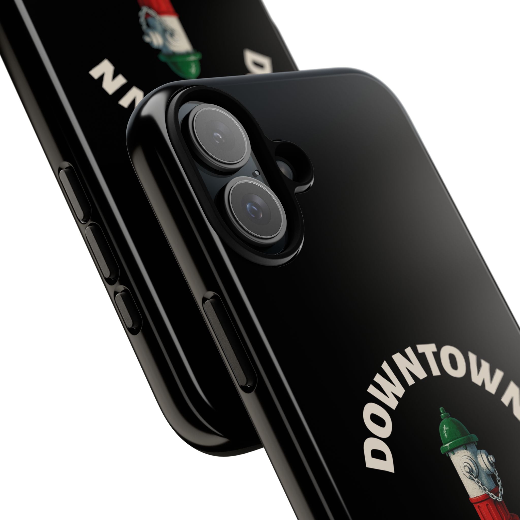 Downtown Brooklyn Black Phone Case, Tough Cases for iPhone, Gift for Italians, Stylish Phone Cover, Unique Phone Accessory