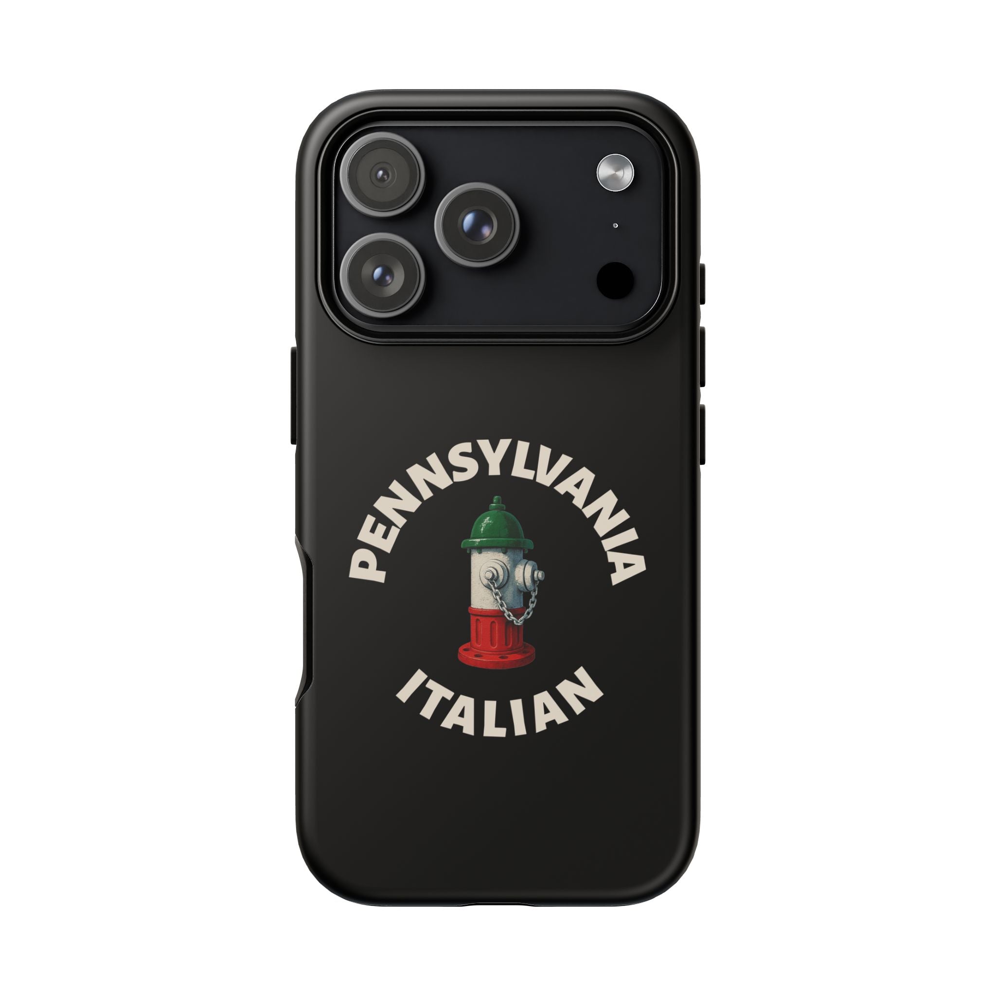 Pennsylvania Italian Black Phone Case, Tough Cases for iPhone, Gift for Italians, Stylish Phone Cover, Unique Phone Accessory