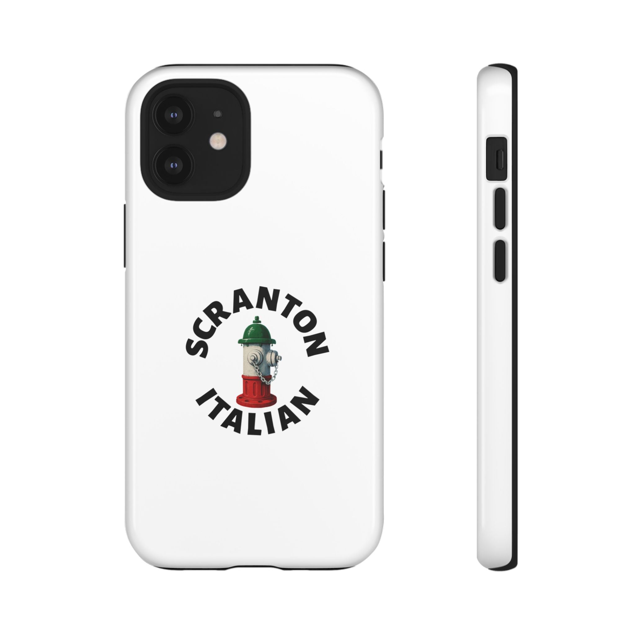 Scranton Italian White Phone Case, Urban Style Phone Cover, Tough Smartphone Case, Gift for Italian Heritage, Fun Streetwear Accessories