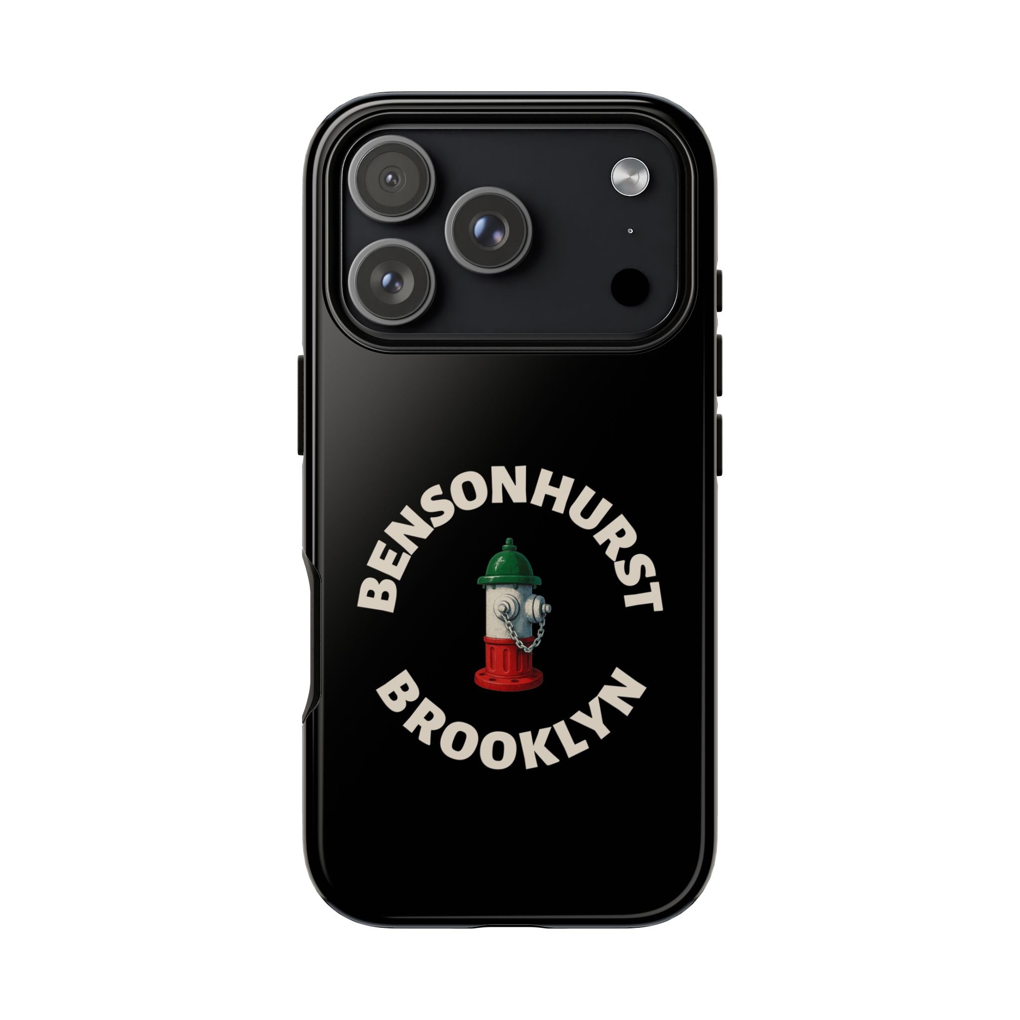 Bensonhurst Brooklyn Black Phone Case, Tough Cases for iPhone, Gift for Italians, Stylish Phone Cover, Unique Phone Accessory
