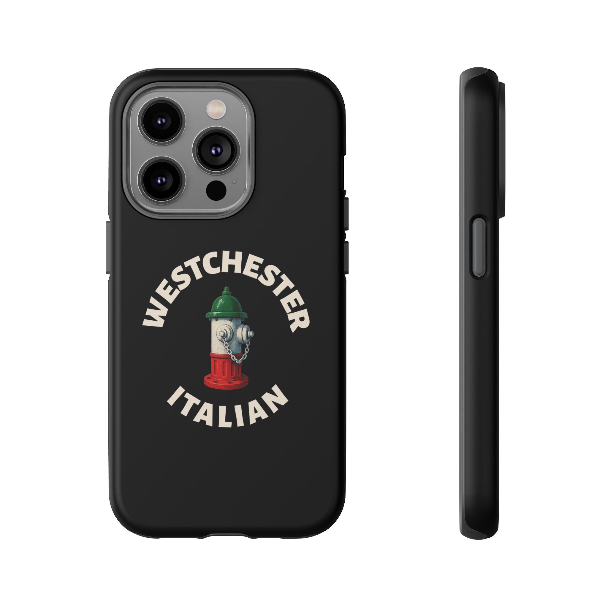 Westchester Italian Black Phone Case, Tough Cases for iPhone, Gift for Italians, Stylish Phone Cover, Unique Phone Accessory