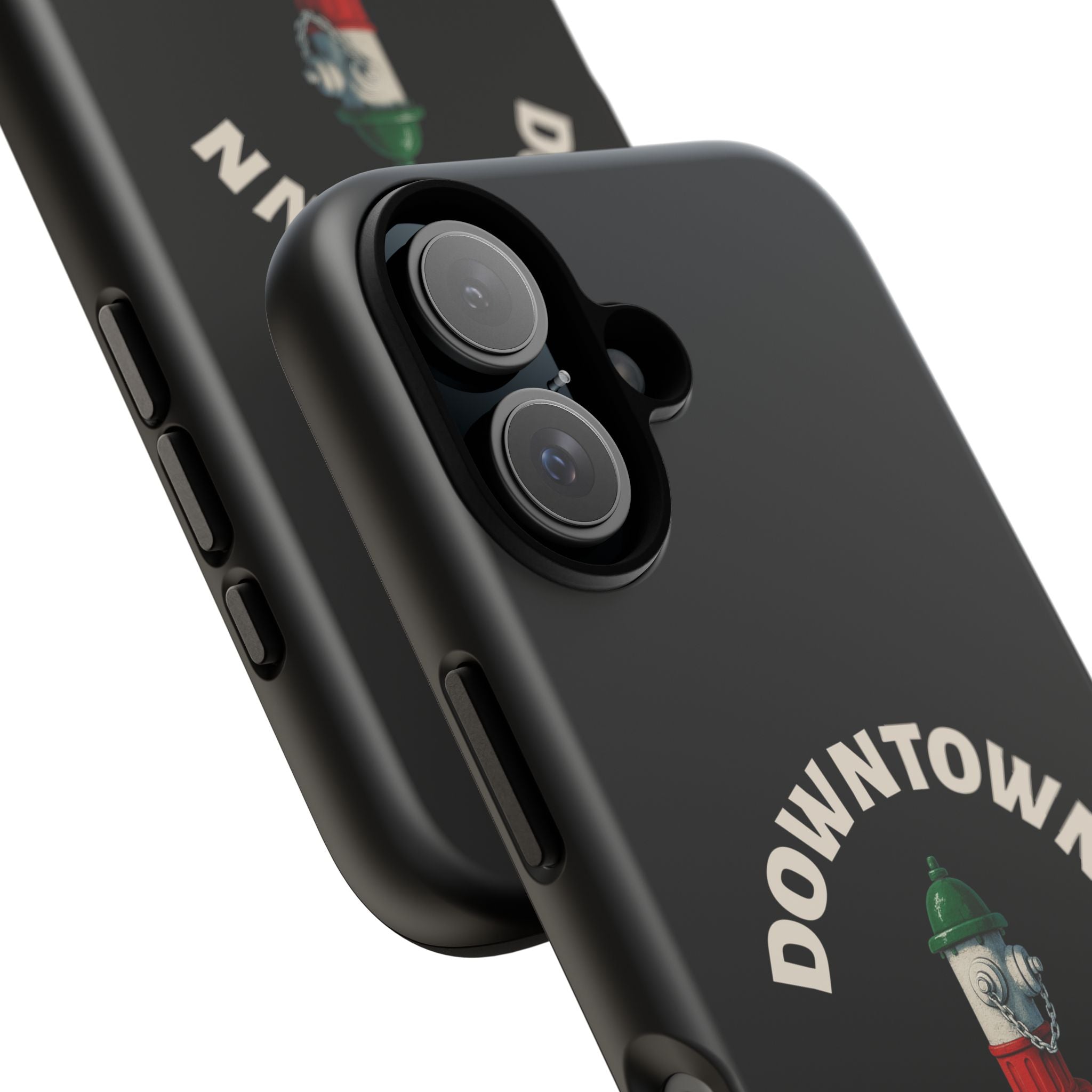 Downtown Brooklyn Black Phone Case, Tough Cases for iPhone, Gift for Italians, Stylish Phone Cover, Unique Phone Accessory
