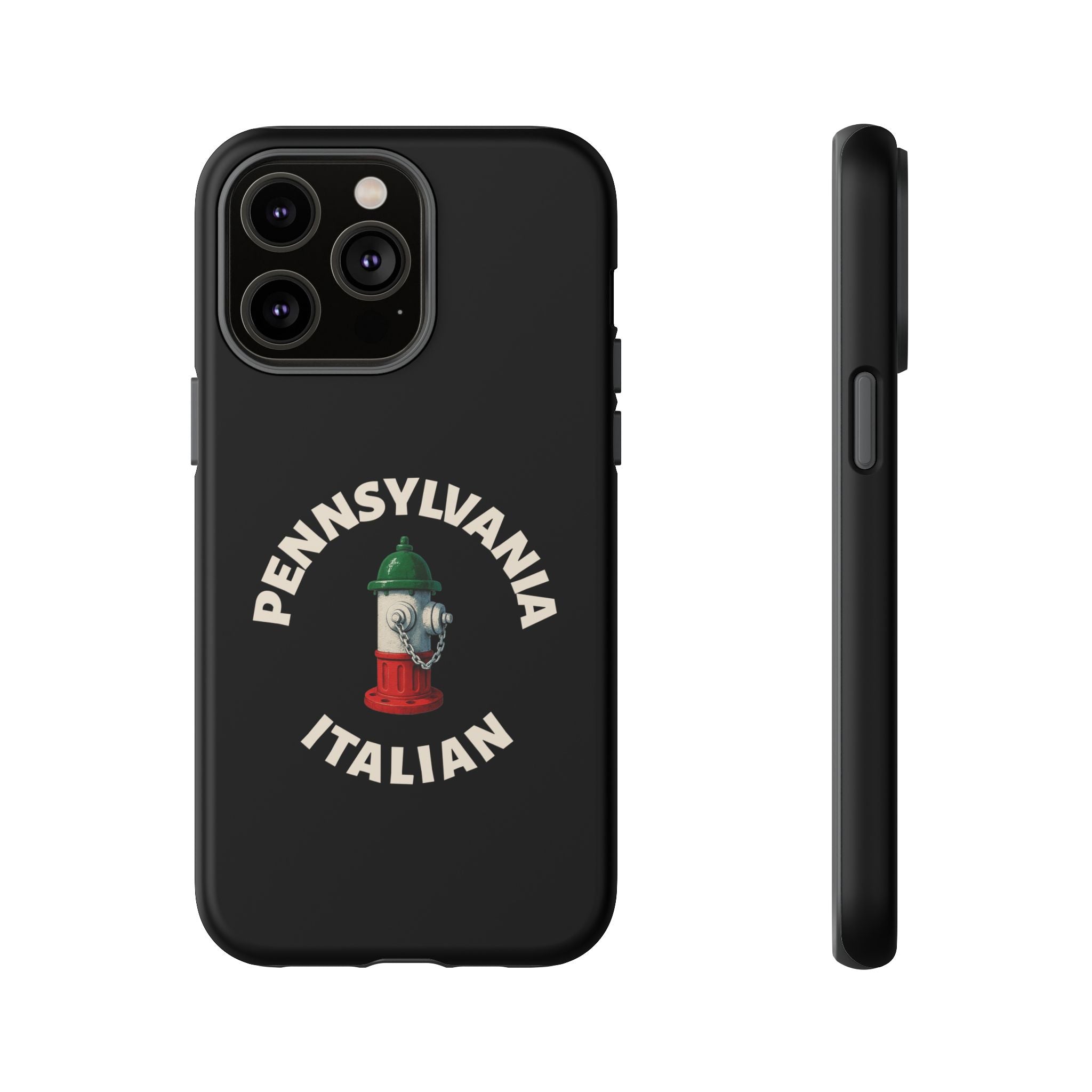 Pennsylvania Italian Black Phone Case, Tough Cases for iPhone, Gift for Italians, Stylish Phone Cover, Unique Phone Accessory