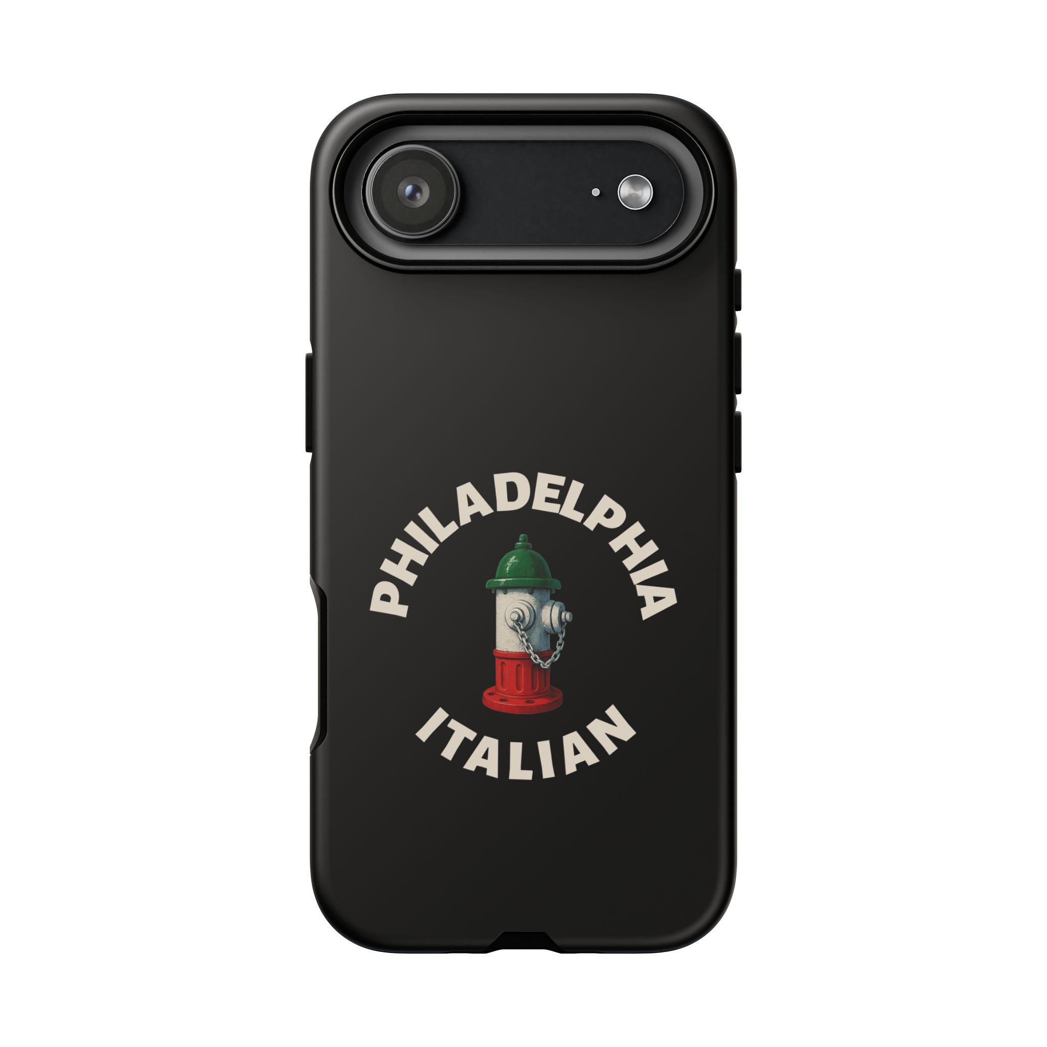 Philadelphia Italian Black Phone Case, Tough Cases for iPhone, Gift for Italians, Stylish Phone Cover, Unique Phone Accessory