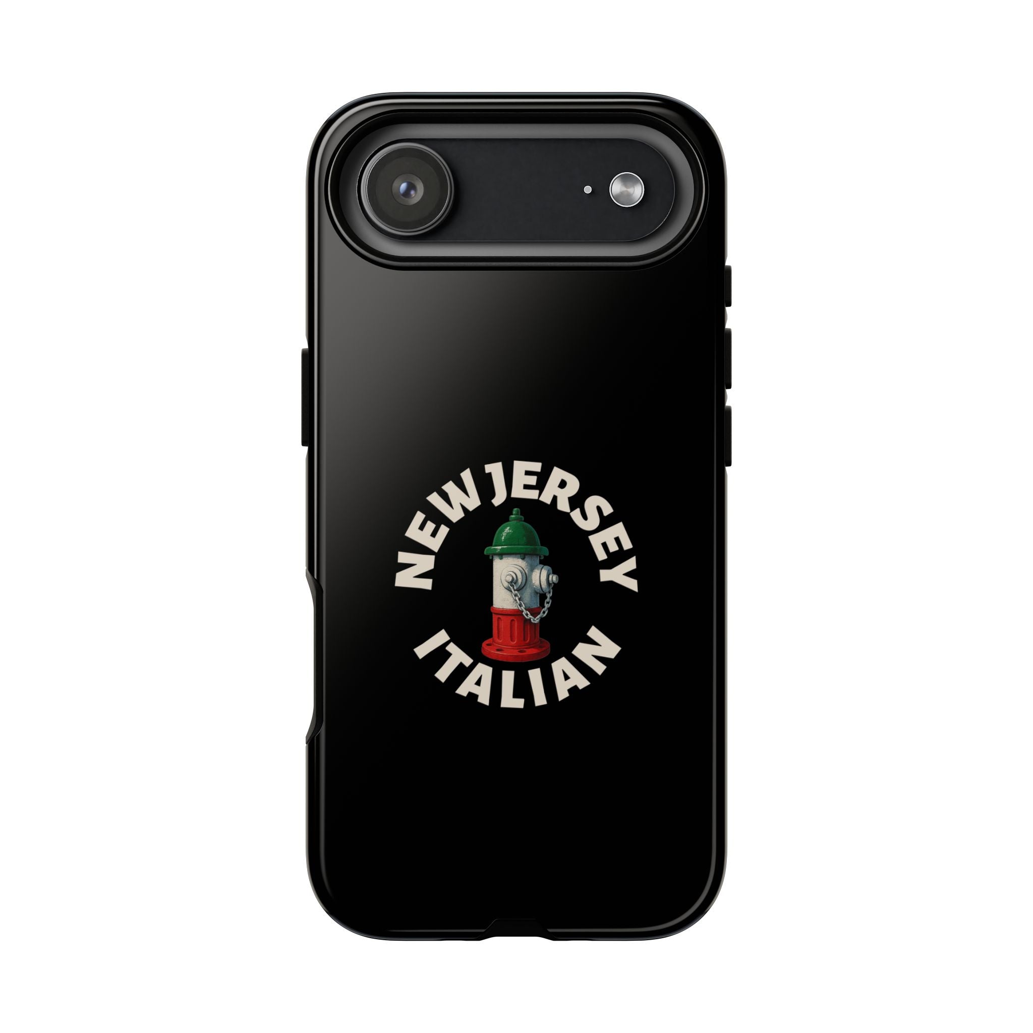 New Jersey Italian Black Phone Case, Tough Cases for iPhone, Gift for Italians, Stylish Phone Cover, Unique Phone Accessory