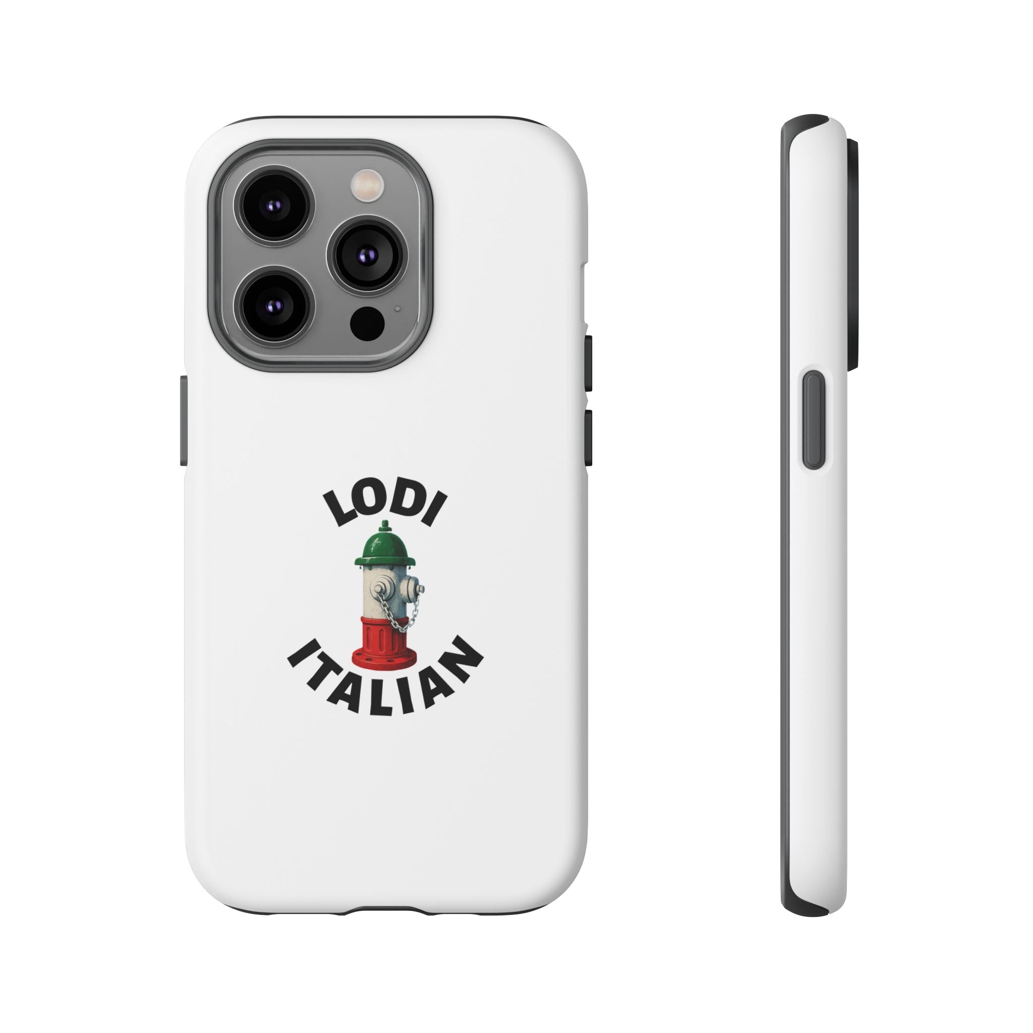 Lodi Italian White Phone Case, Urban Style Phone Cover, Tough Smartphone Case, Gift for Italian Heritage, Fun Streetwear Accessories