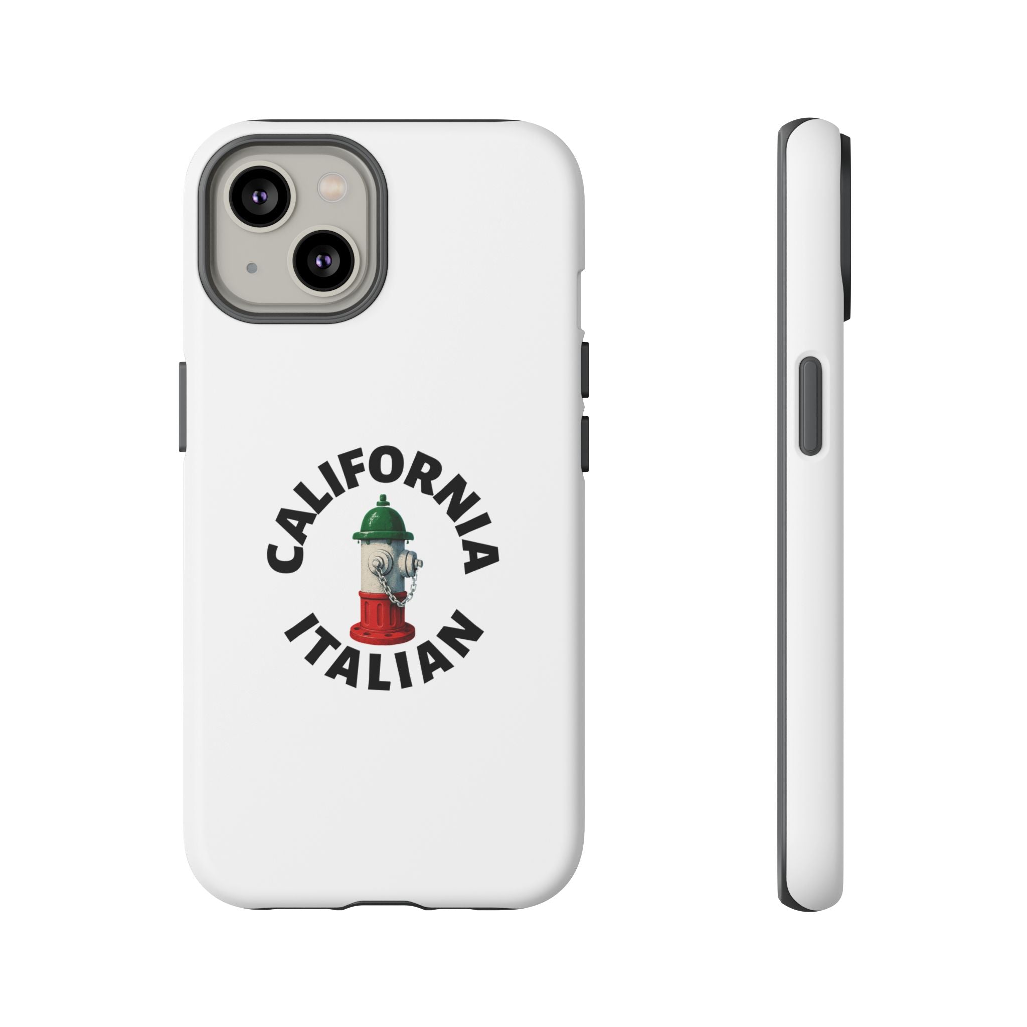 California Italian White Phone Case, Urban Style Phone Cover, Tough Smartphone Case, Gift for Italian Heritage, Fun Streetwear Accessories