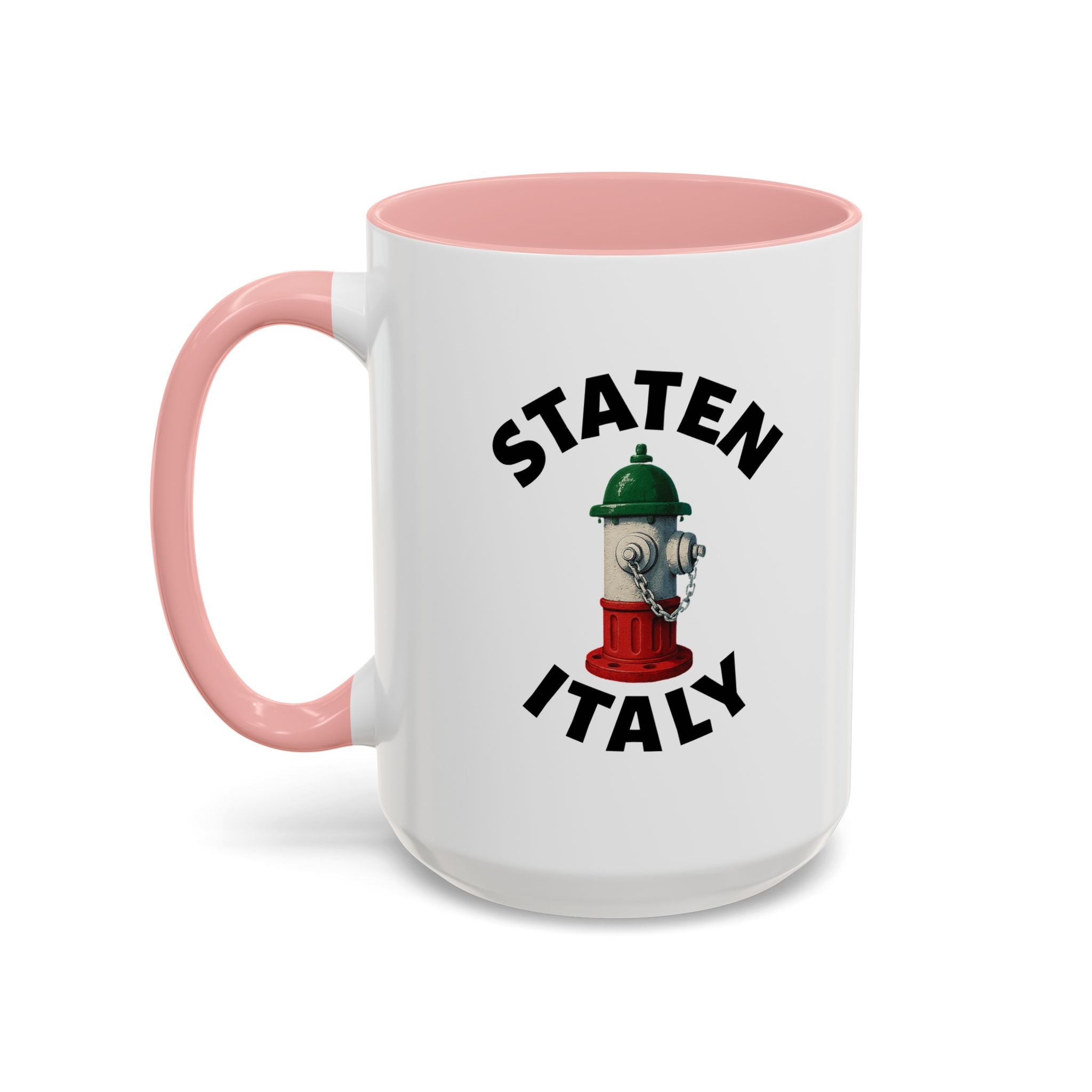 Staten Italy Coffee Mug with Fire Hydrant Design, Unique Gift for Italians, Fun Kitchen Decor