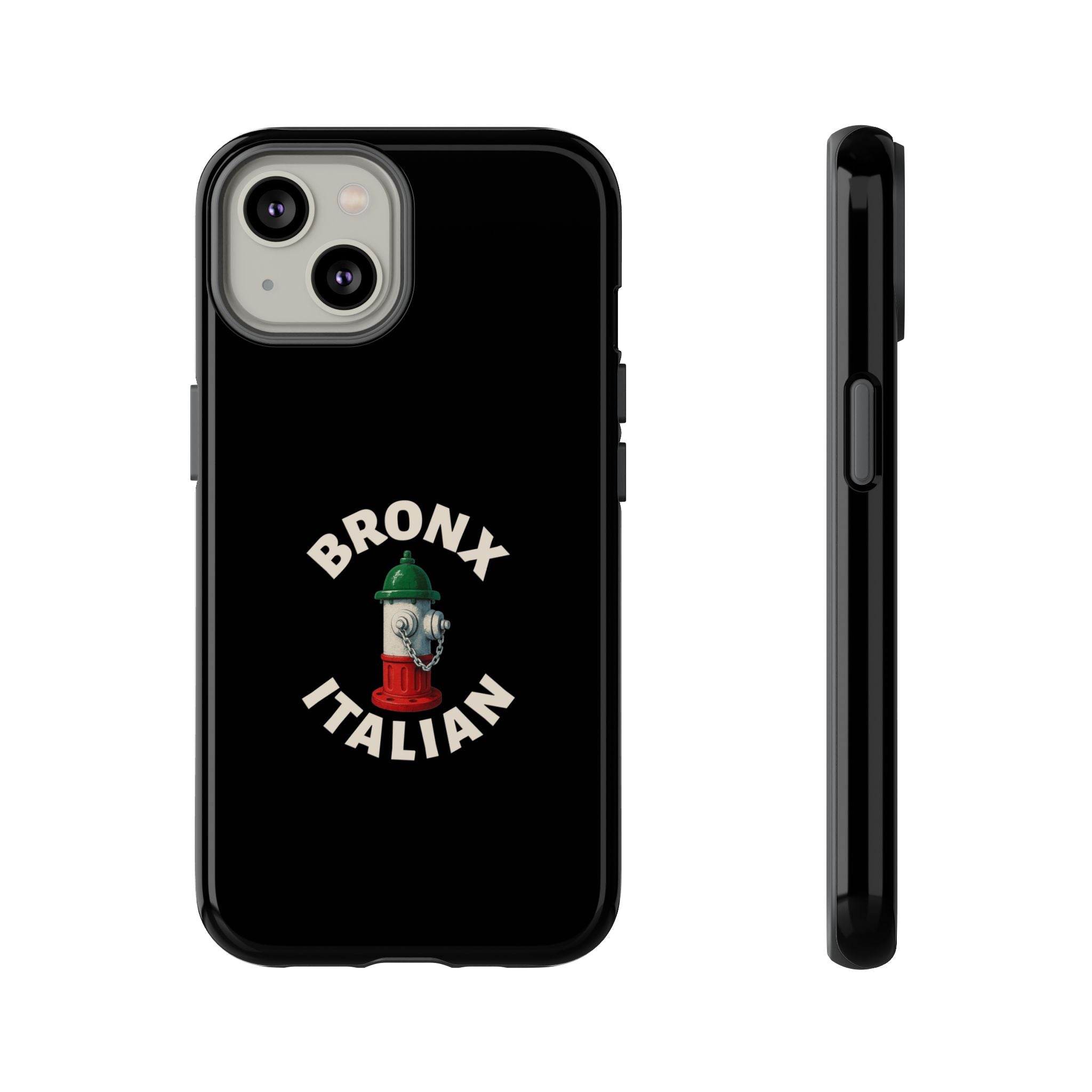 Bronx Italian Black Phone Case, Tough Cases for iPhone, Gift for Italians, Stylish Phone Cover, Unique Phone Accessory
