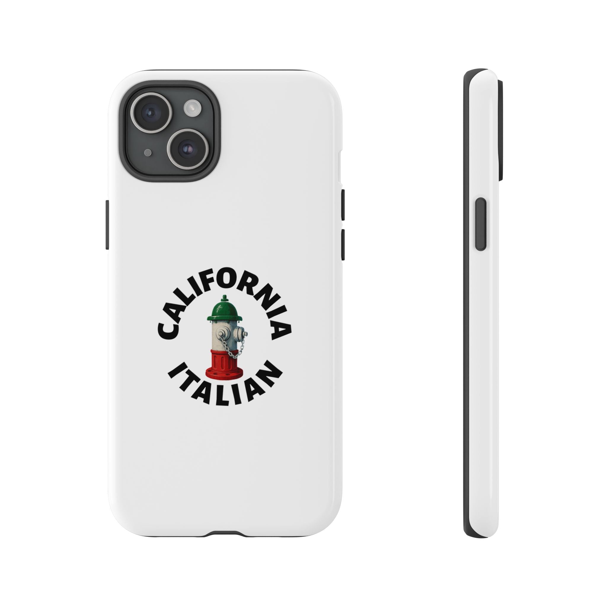 California Italian White Phone Case, Urban Style Phone Cover, Tough Smartphone Case, Gift for Italian Heritage, Fun Streetwear Accessories