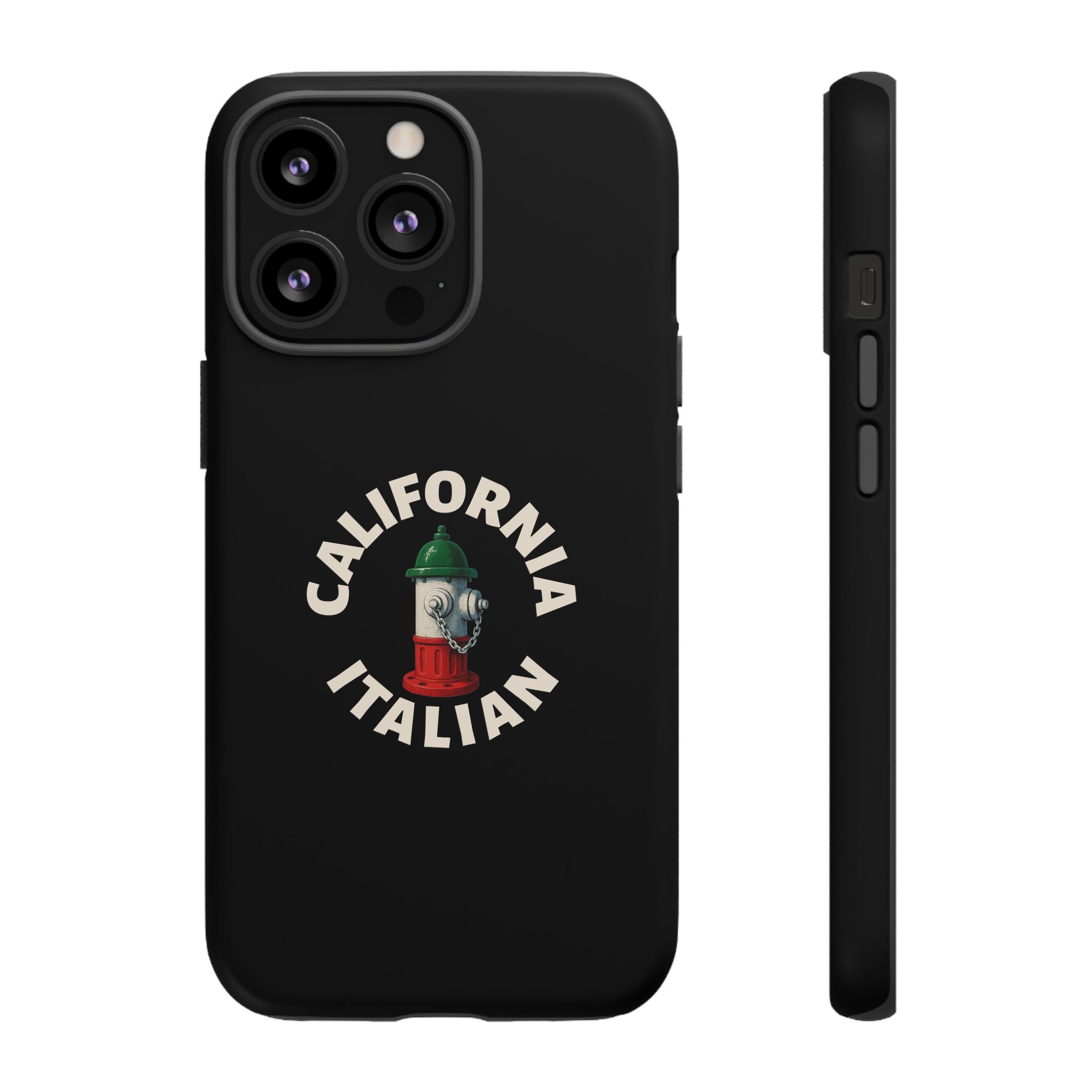 California Italian Black Phone Case, Tough Cases for iPhone, Gift for Italians, Stylish Phone Cover, Unique Phone Accessory