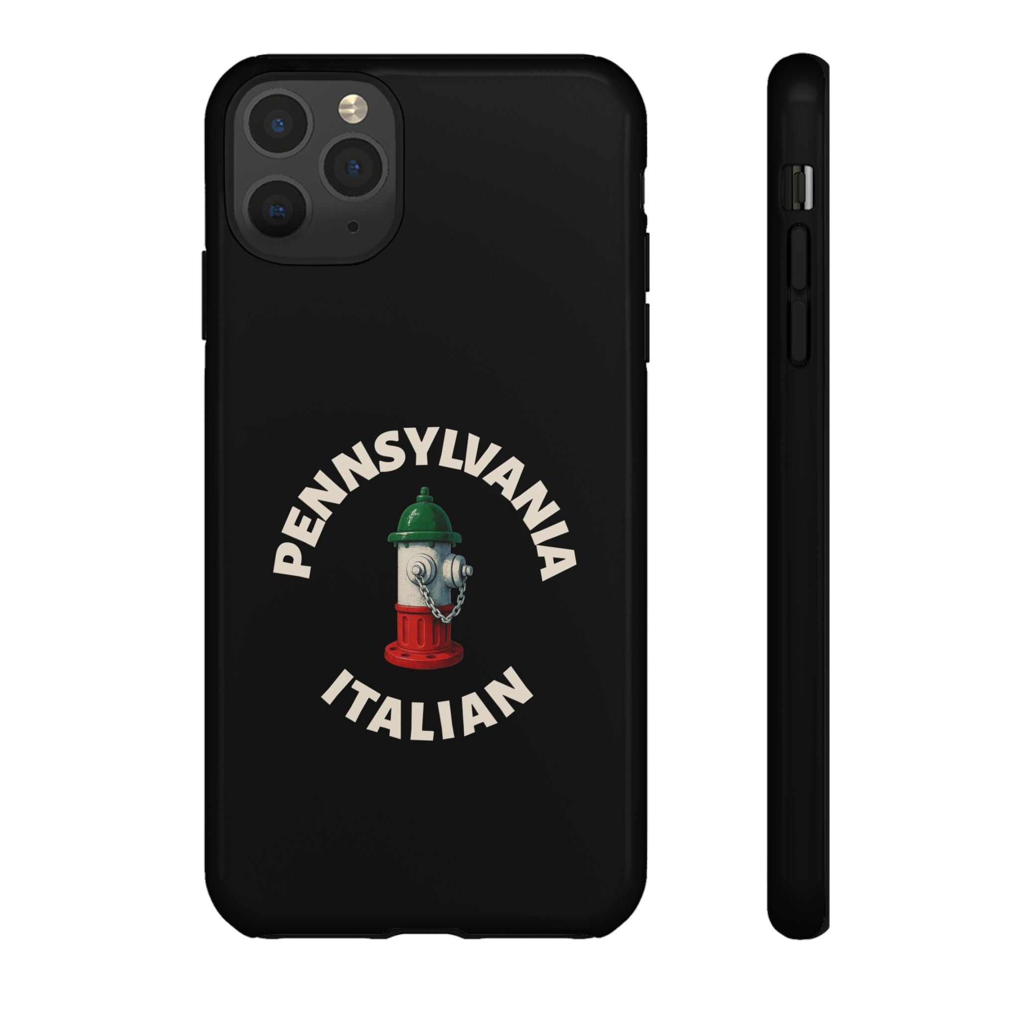 Pennsylvania Italian Black Phone Case, Tough Cases for iPhone, Gift for Italians, Stylish Phone Cover, Unique Phone Accessory