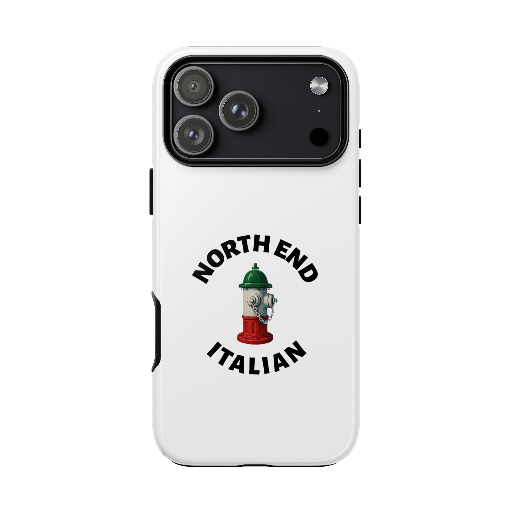 North End Italian White Phone Case, Urban Style Phone Cover, Tough Smartphone Case, Gift for Italian Heritage, Fun Streetwear Accessories