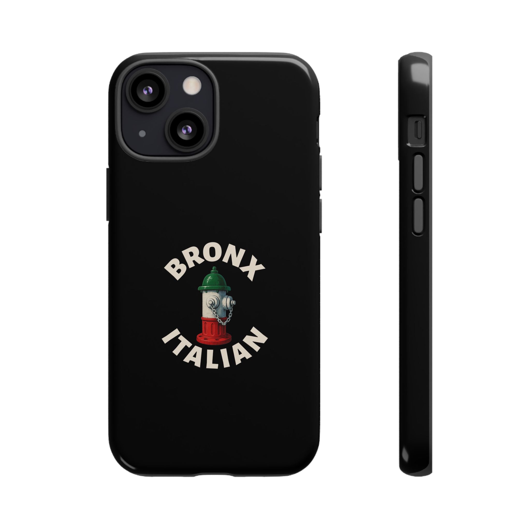 Bronx Italian Black Phone Case, Tough Cases for iPhone, Gift for Italians, Stylish Phone Cover, Unique Phone Accessory