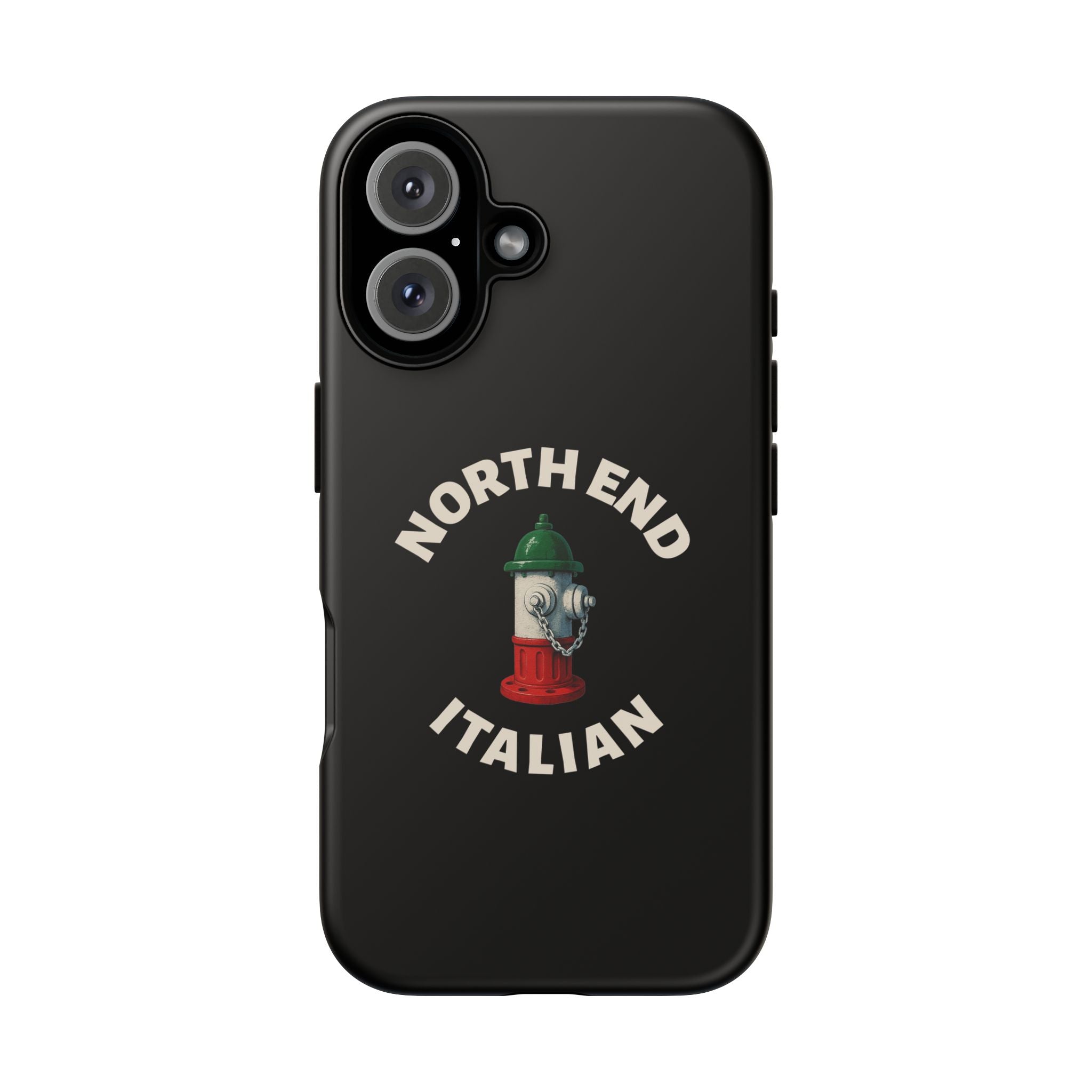 North End Italian Black Phone Case, Tough Cases for iPhone, Gift for Italians, Stylish Phone Cover, Unique Phone Accessory