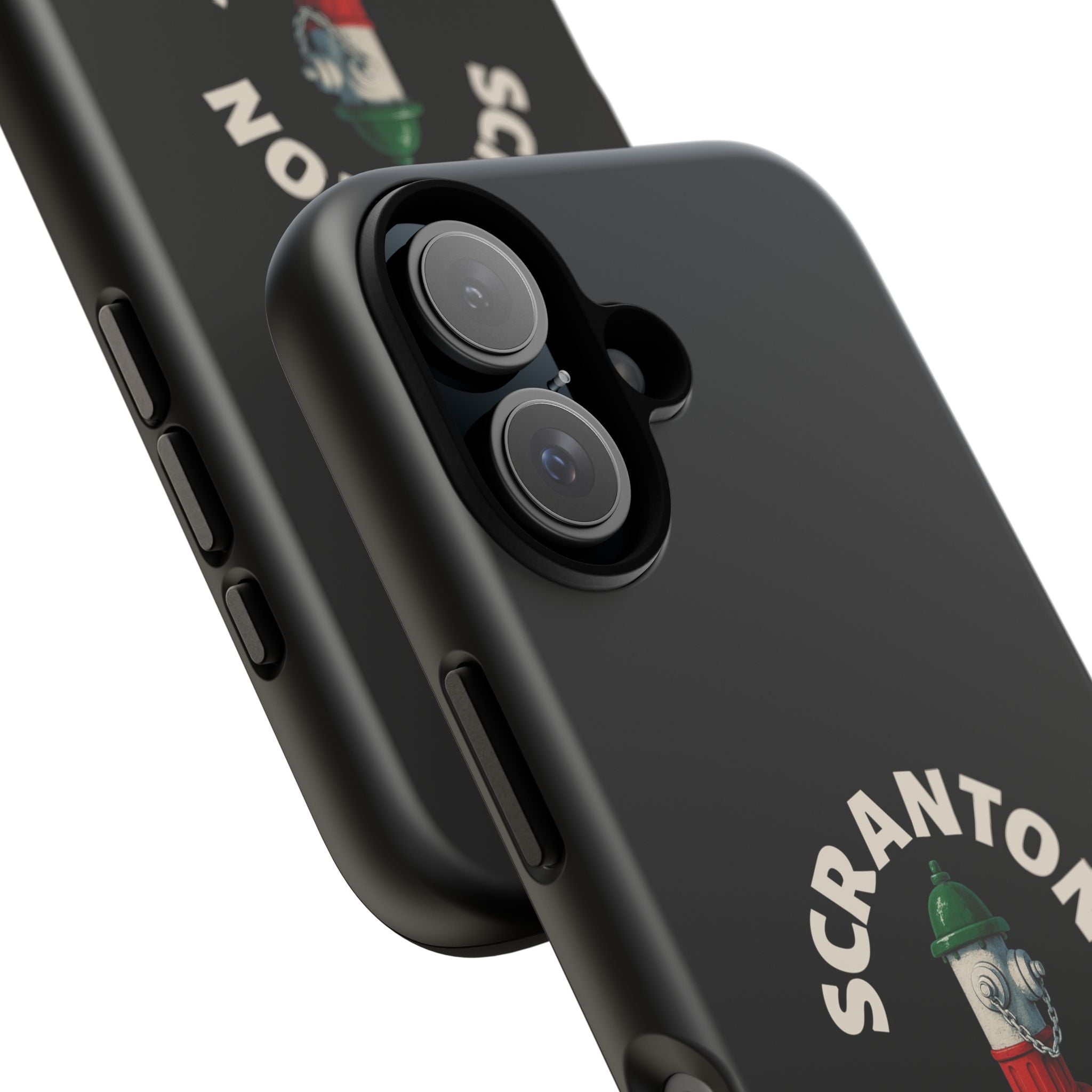 Scranton Italian Black Phone Case, Tough Cases for iPhone, Gift for Italians, Stylish Phone Cover, Unique Phone Accessory