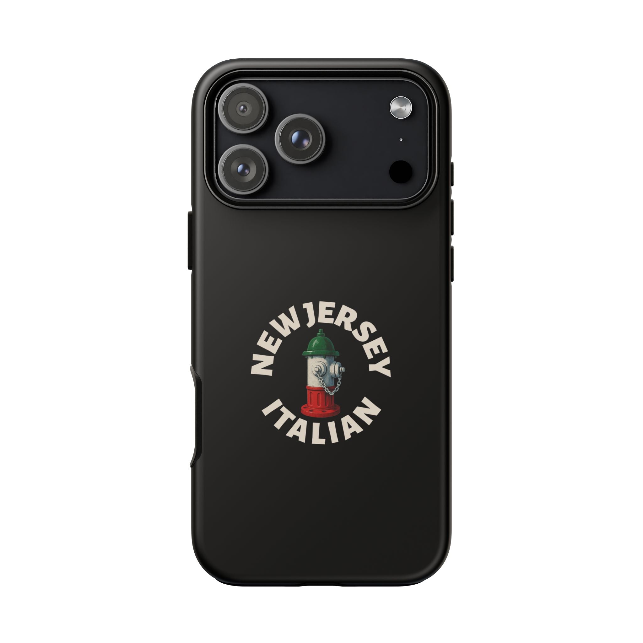 New Jersey Italian Black Phone Case, Tough Cases for iPhone, Gift for Italians, Stylish Phone Cover, Unique Phone Accessory