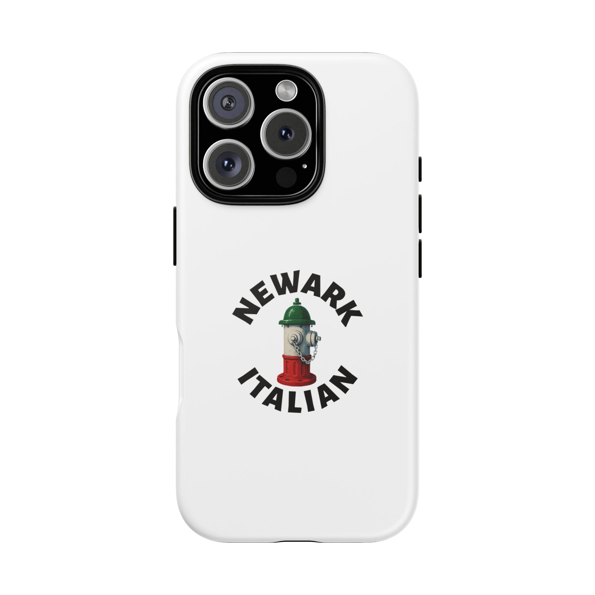 Newark Italian White Phone Case, Urban Style Phone Cover, Tough Smartphone Case, Gift for Italian Heritage, Fun Streetwear Accessories