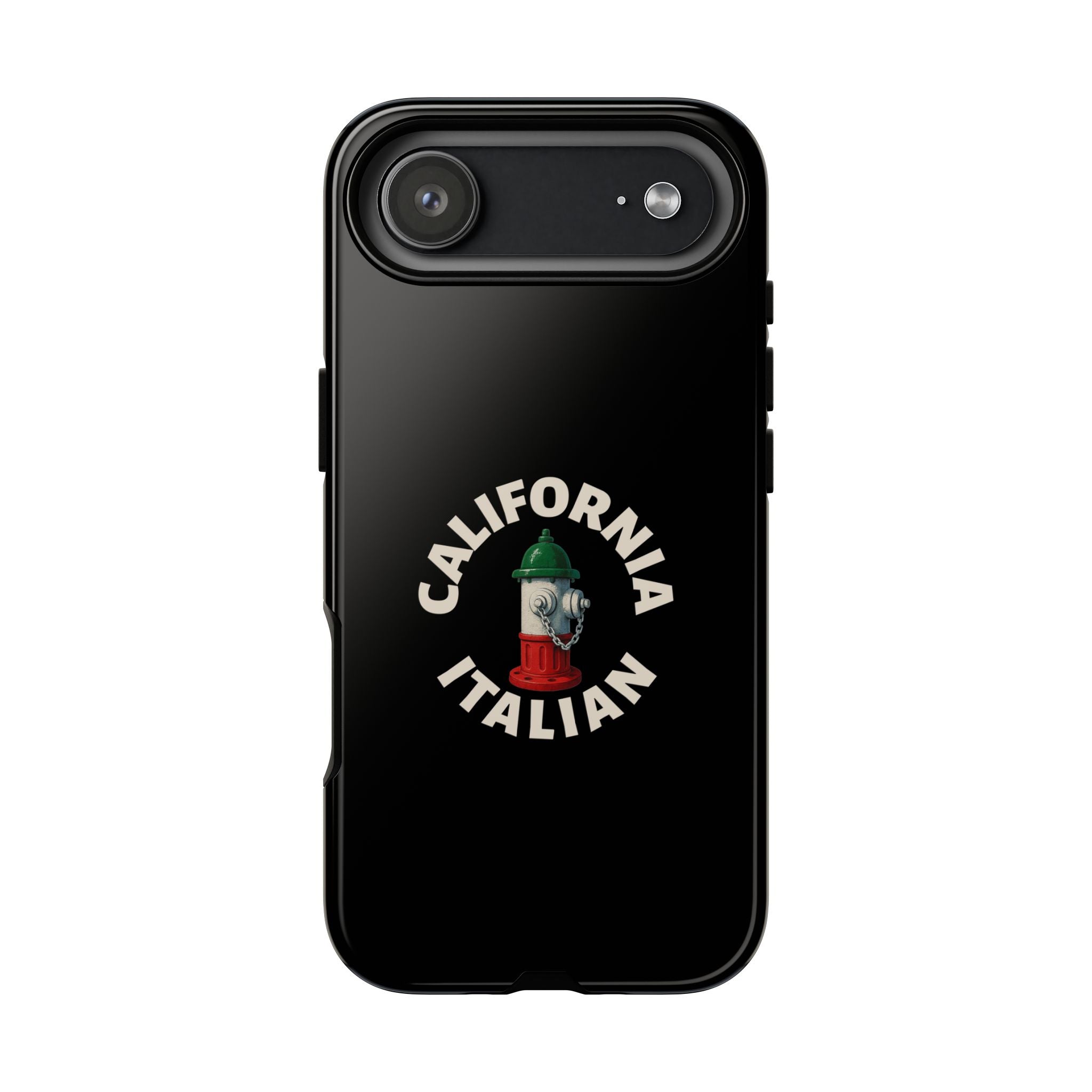 California Italian Black Phone Case, Tough Cases for iPhone, Gift for Italians, Stylish Phone Cover, Unique Phone Accessory