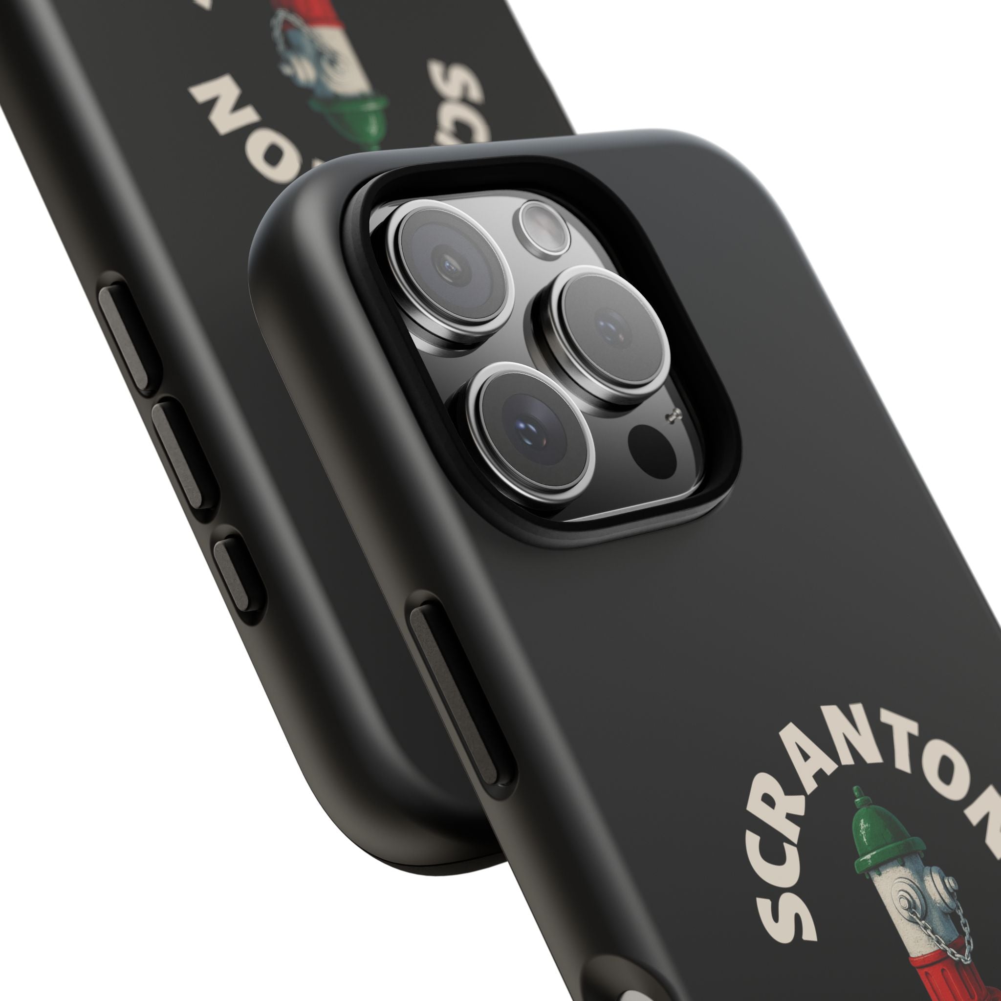 Scranton Italian Black Phone Case, Tough Cases for iPhone, Gift for Italians, Stylish Phone Cover, Unique Phone Accessory