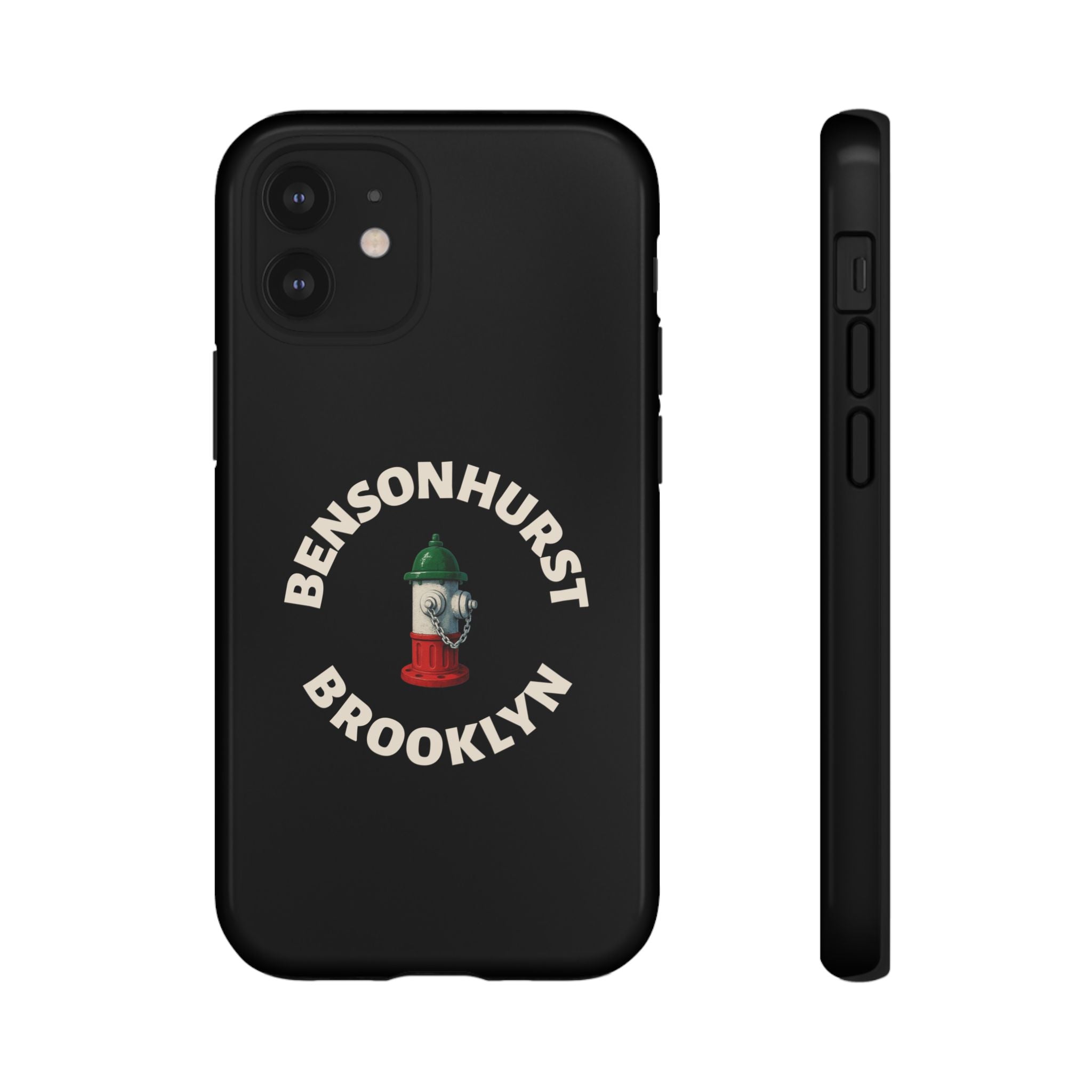 Bensonhurst Brooklyn Black Phone Case, Tough Cases for iPhone, Gift for Italians, Stylish Phone Cover, Unique Phone Accessory