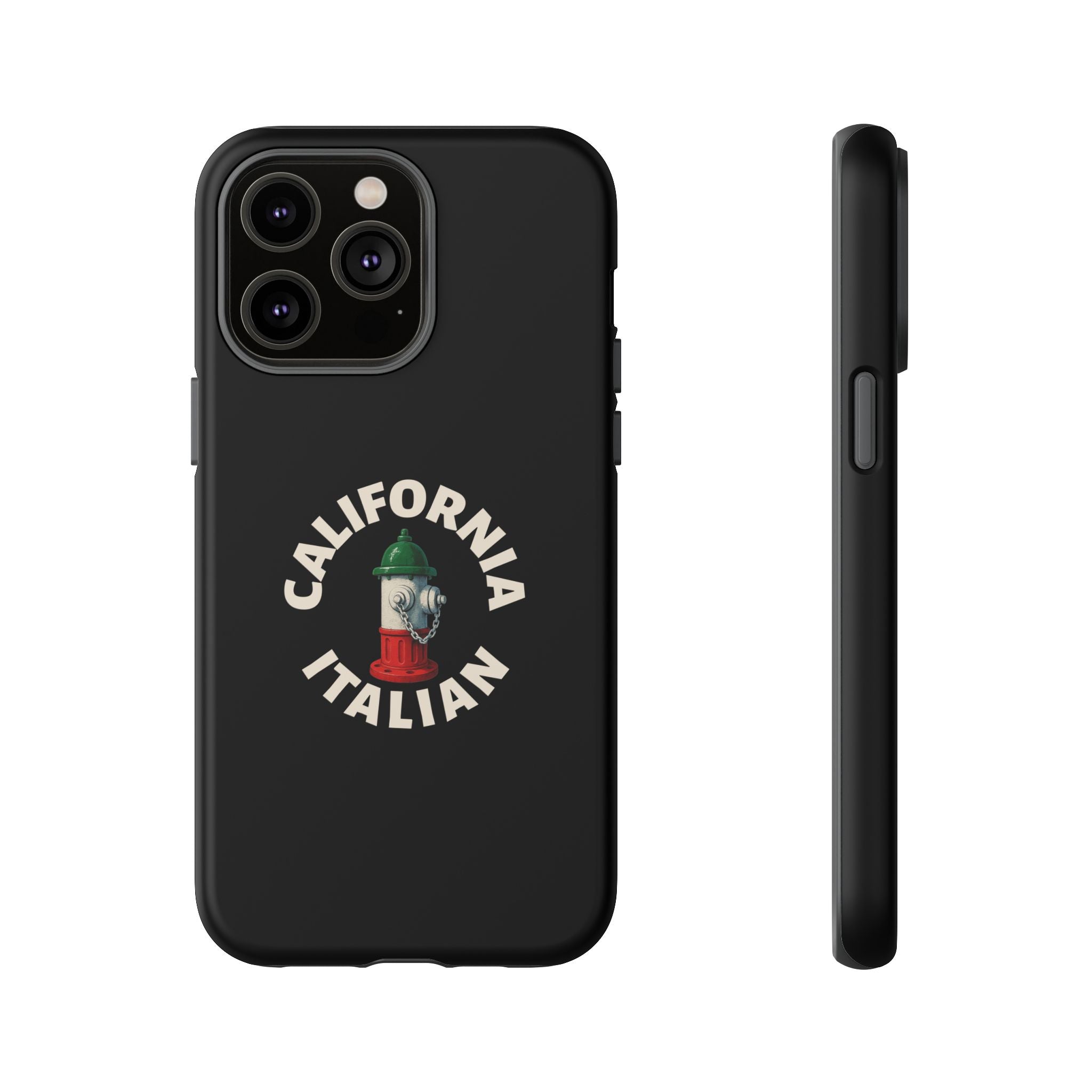 California Italian Black Phone Case, Tough Cases for iPhone, Gift for Italians, Stylish Phone Cover, Unique Phone Accessory