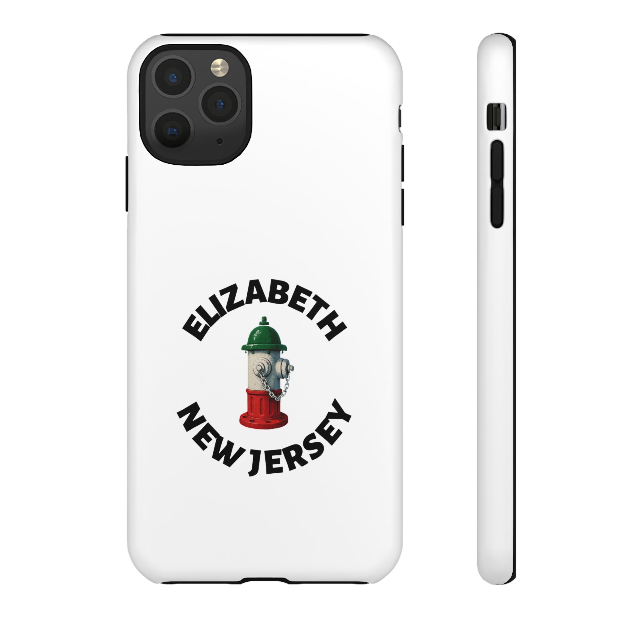 Elizabeth New Jersey White Phone Case, Urban Style Phone Cover, Tough Smartphone Case, Gift for Italian Heritage, Fun Streetwear Accessories