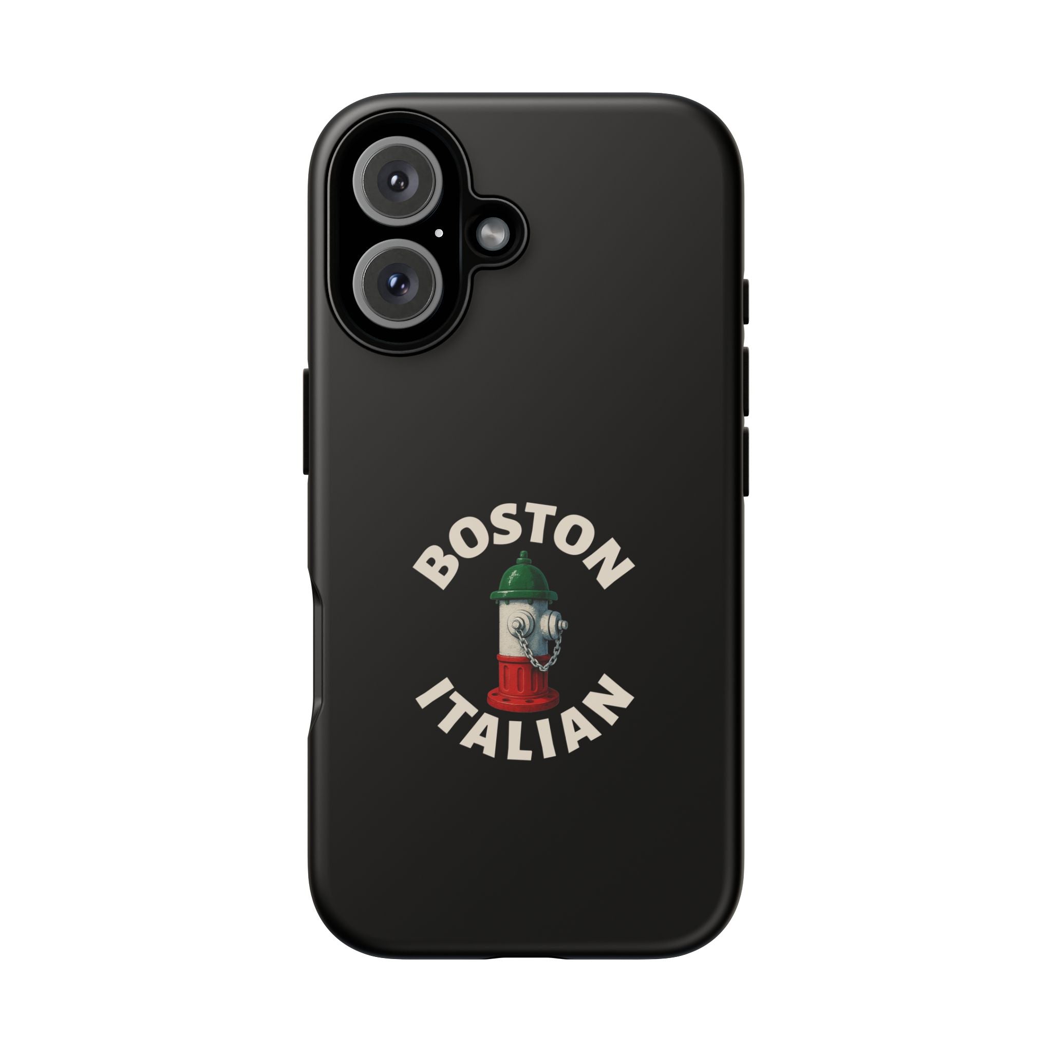 Boston Italian Black Phone Case, Tough Cases for iPhone, Gift for Italians, Stylish Phone Cover, Unique Phone Accessory