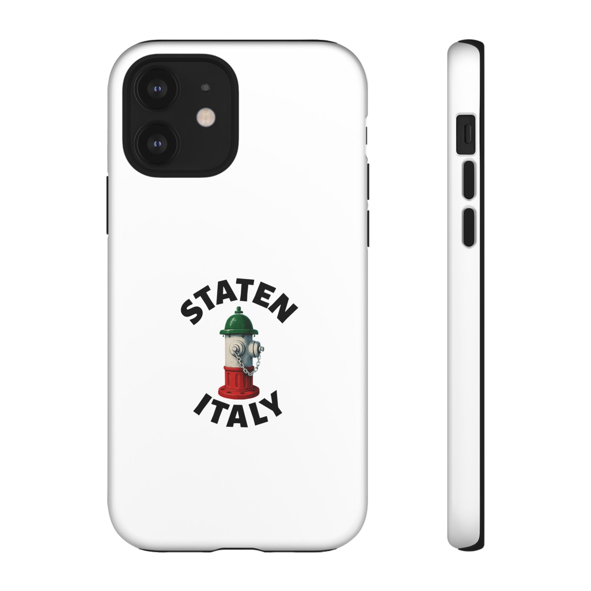 Staten Italy White Phone Case, Urban Style Phone Cover, Tough Smartphone Case, Gift for Italian Heritage, Fun Streetwear Accessories