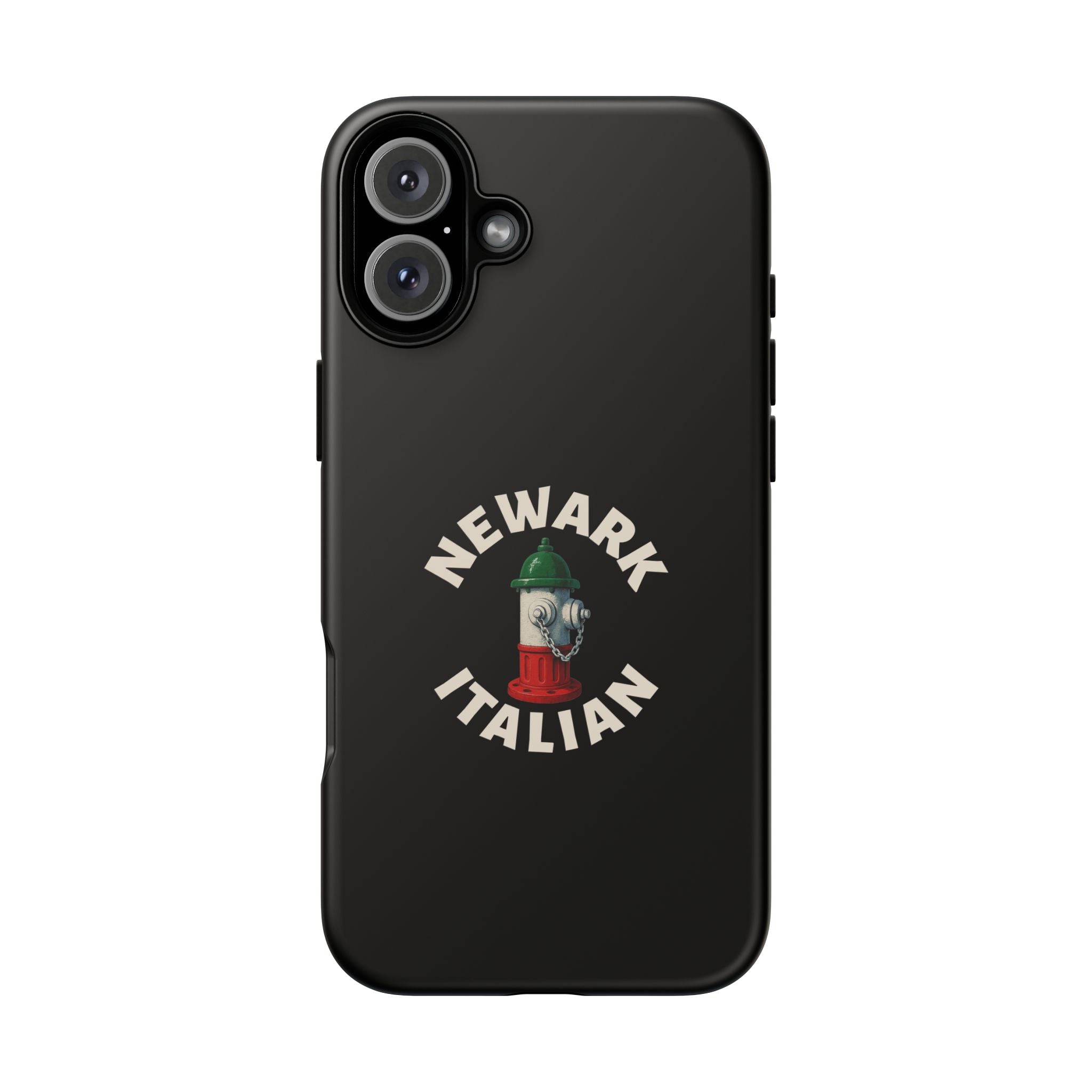 Newark Italian Black Phone Case, Tough Cases for iPhone, Gift for Italians, Stylish Phone Cover, Unique Phone Accessory