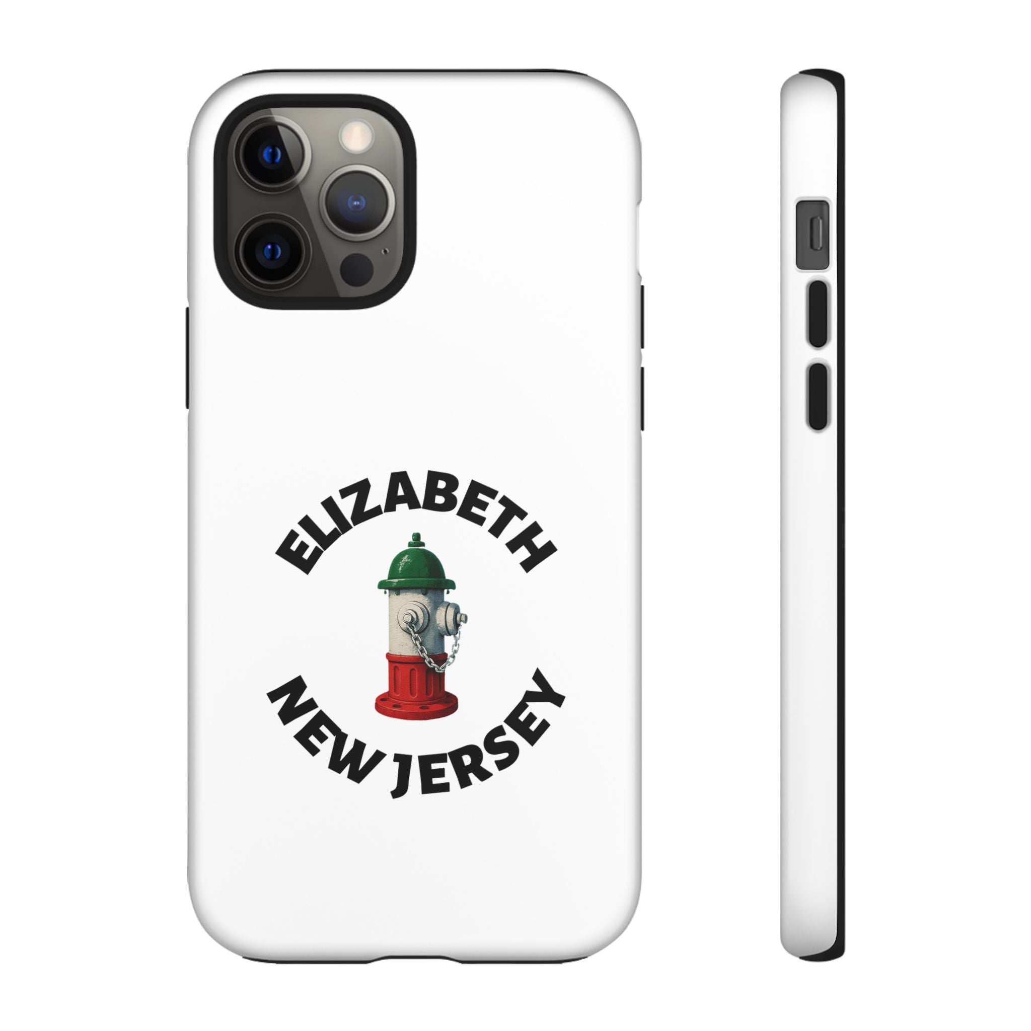 Elizabeth New Jersey White Phone Case, Urban Style Phone Cover, Tough Smartphone Case, Gift for Italian Heritage, Fun Streetwear Accessories