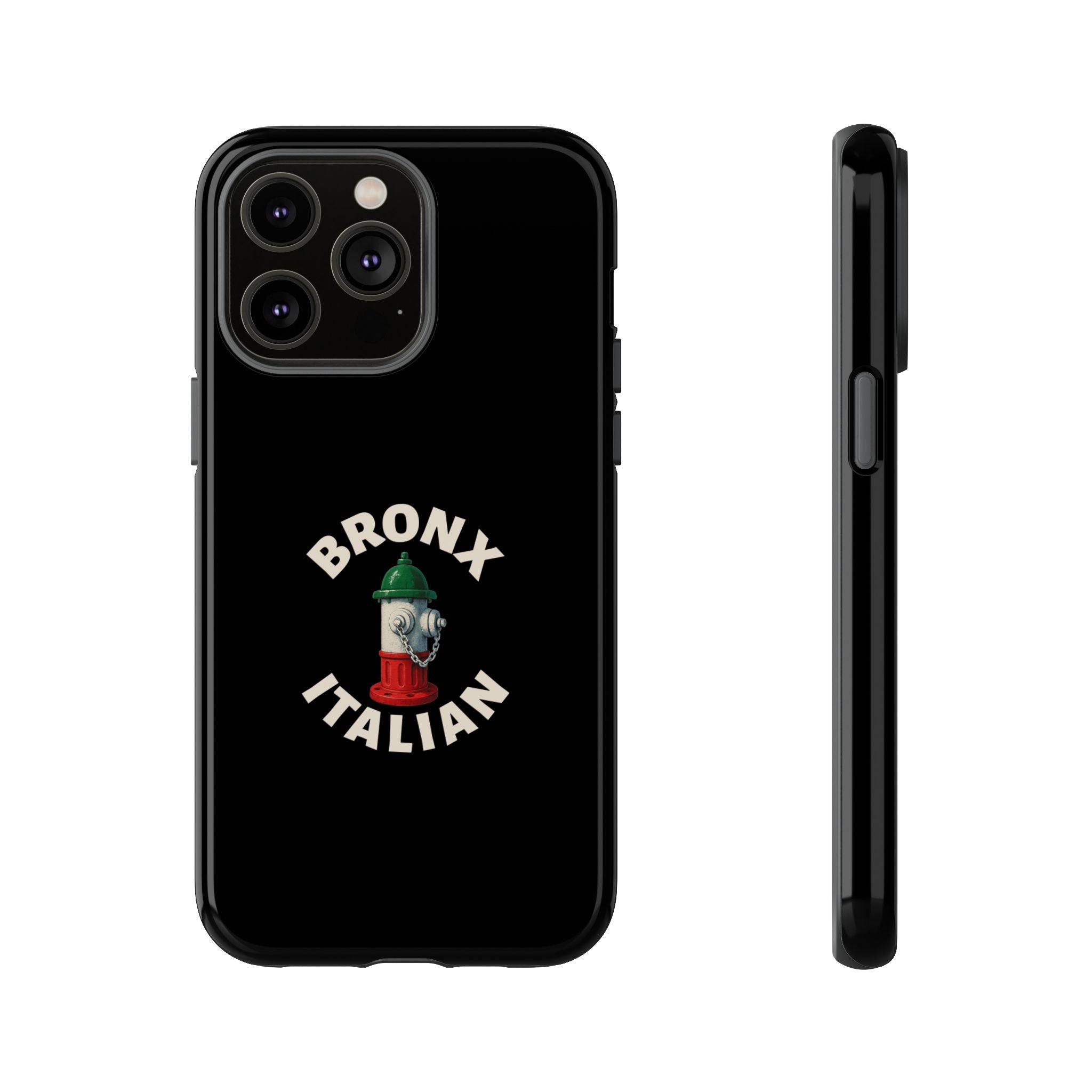 Bronx Italian Black Phone Case, Tough Cases for iPhone, Gift for Italians, Stylish Phone Cover, Unique Phone Accessory