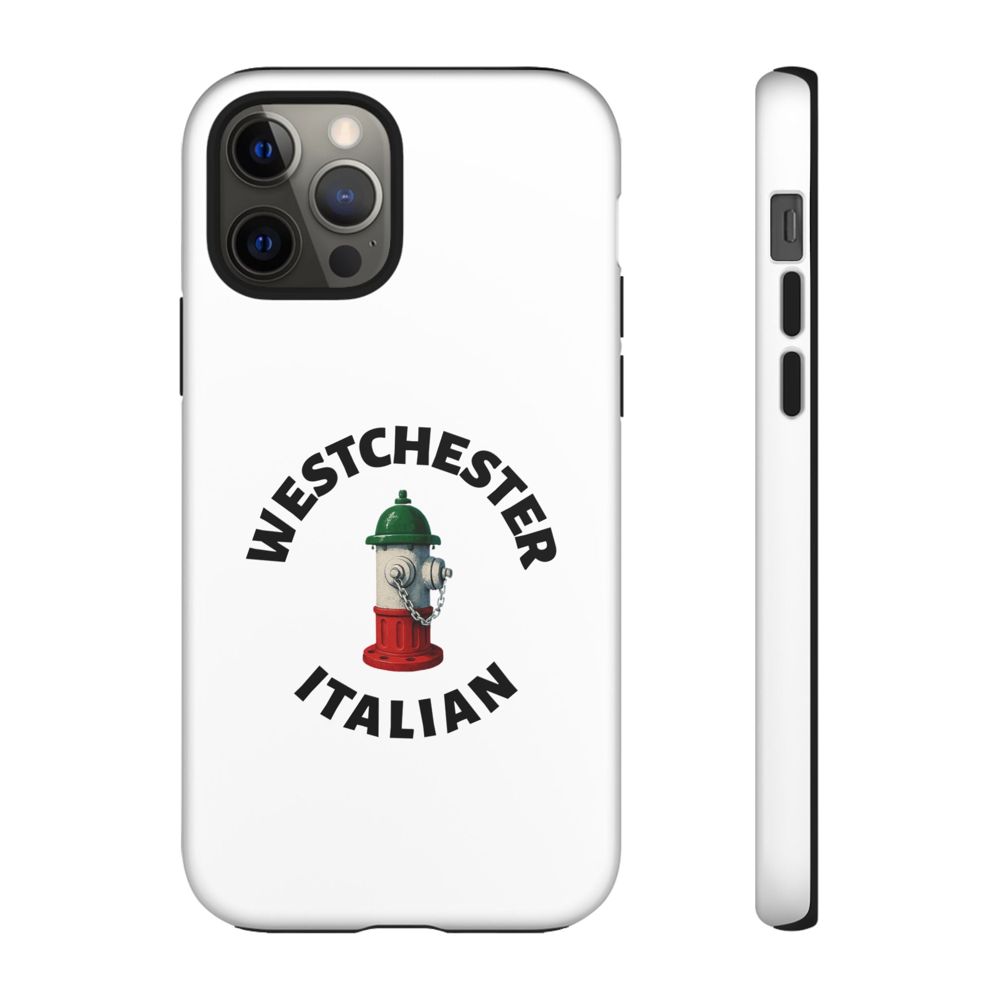 Westchester Italian White Phone Case, Urban Style Phone Cover, Tough Smartphone Case, Gift for Italian Heritage, Fun Streetwear Accessories