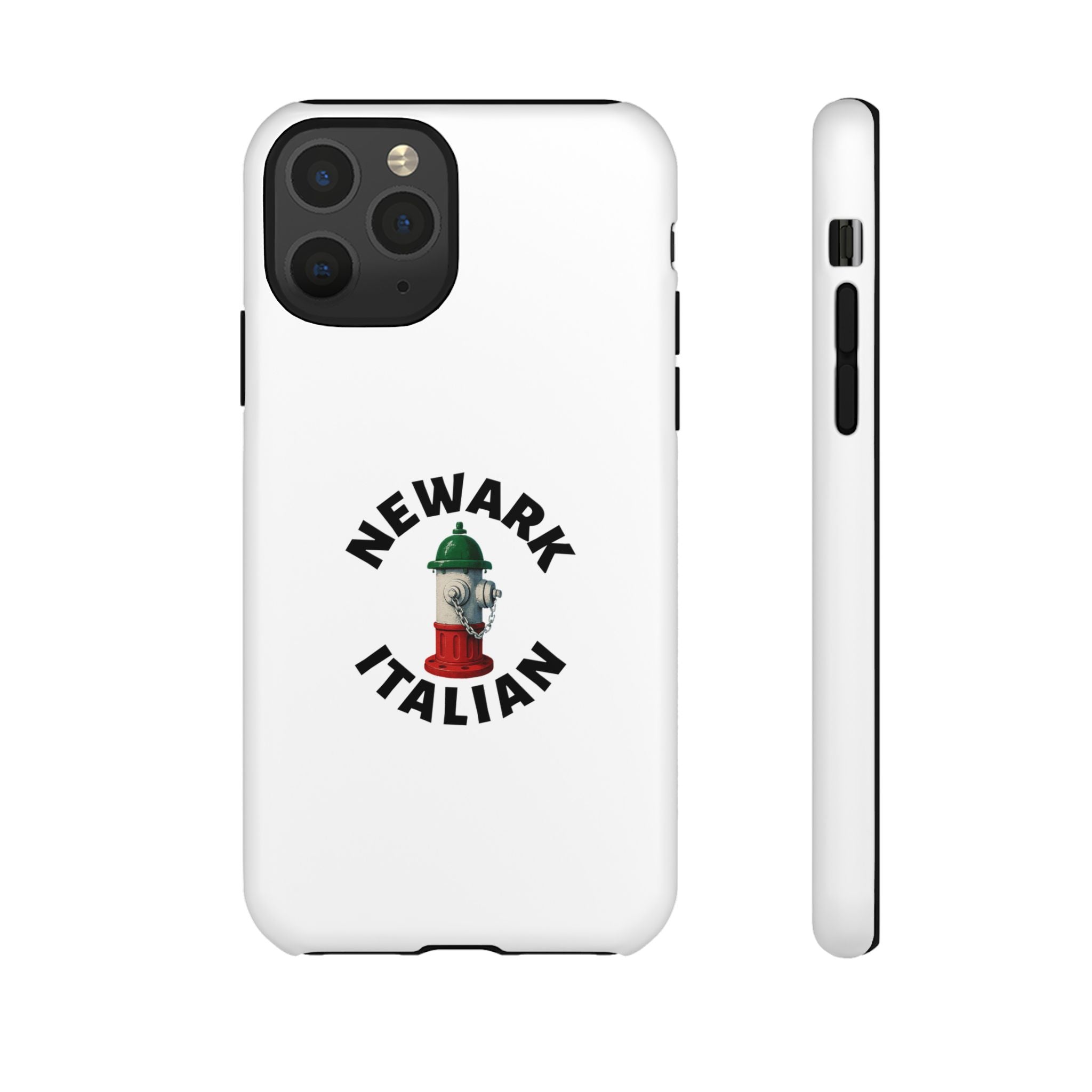 Newark Italian White Phone Case, Urban Style Phone Cover, Tough Smartphone Case, Gift for Italian Heritage, Fun Streetwear Accessories