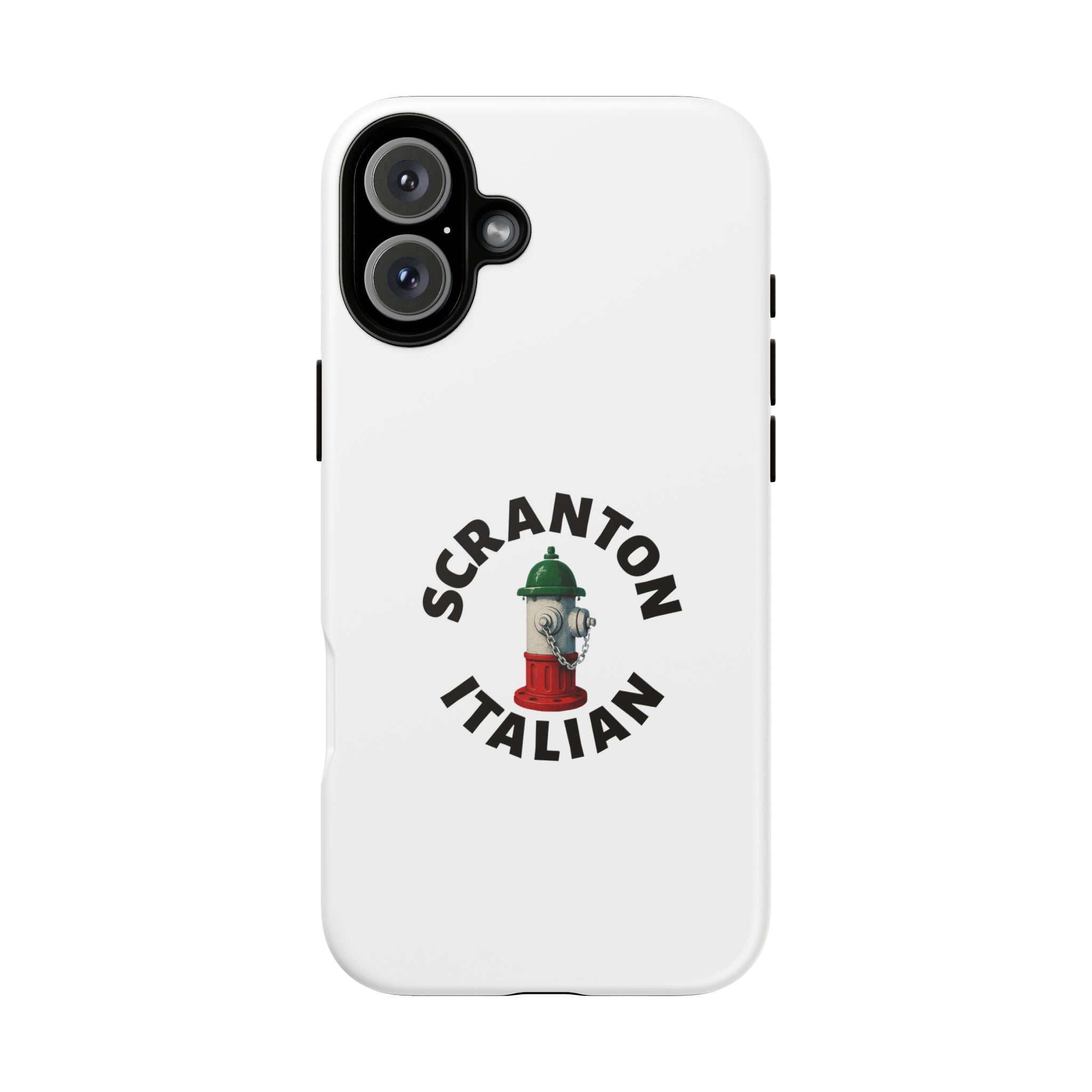 Scranton Italian White Phone Case, Urban Style Phone Cover, Tough Smartphone Case, Gift for Italian Heritage, Fun Streetwear Accessories