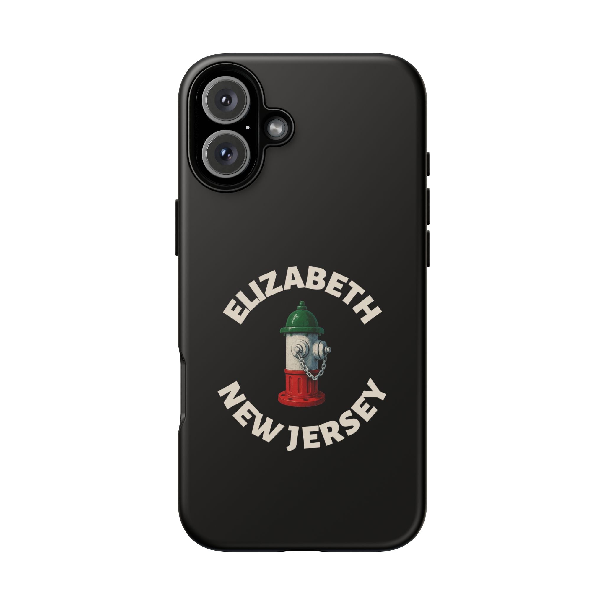 Elizabeth New Jersey Black Phone Case, Tough Cases for iPhone, Gift for Italians, Stylish Phone Cover, Unique Phone Accessory