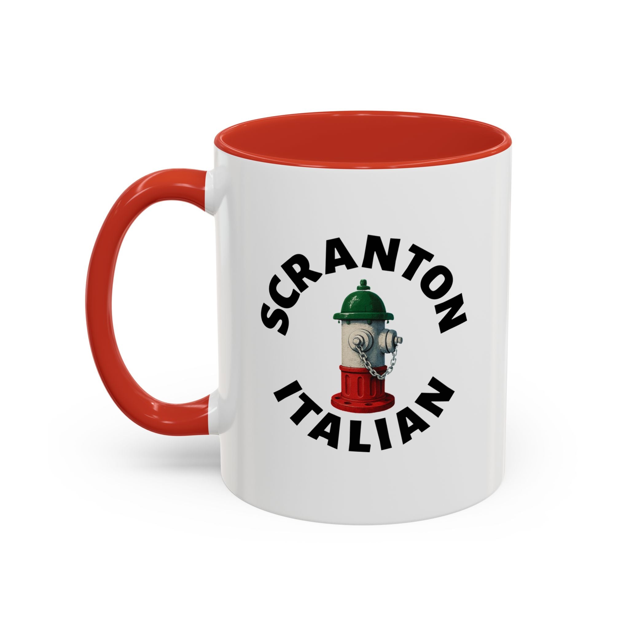 Scranton Coffee Mug with Fire Hydrant Design, Unique Gift for Italians, Fun Kitchen Decor