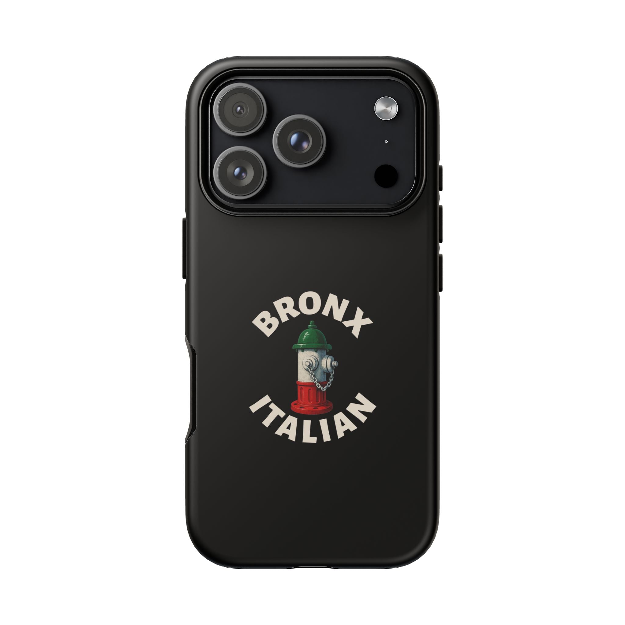 Bronx Italian Black Phone Case, Tough Cases for iPhone, Gift for Italians, Stylish Phone Cover, Unique Phone Accessory
